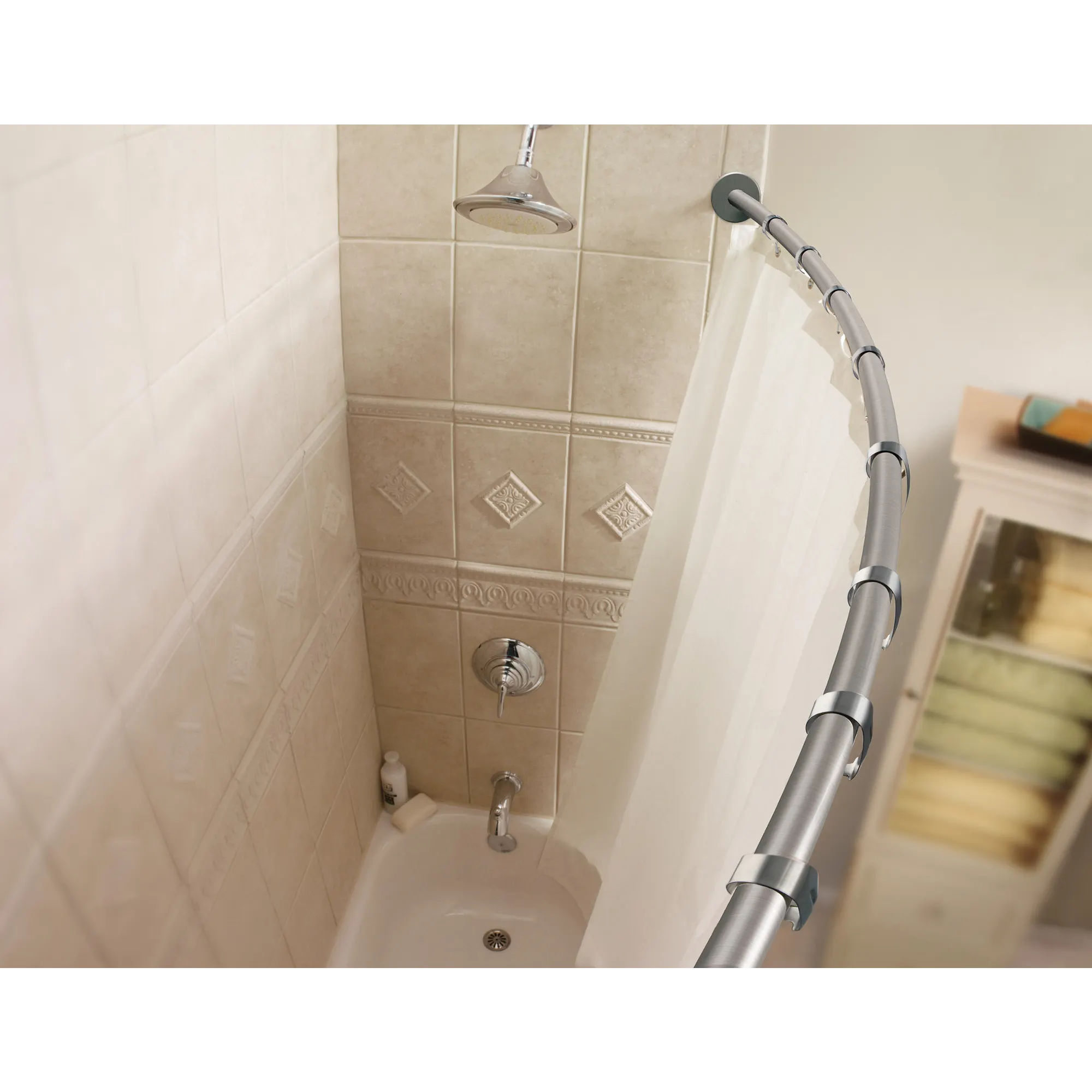 Curved Shower Rods Chrome 5' Curved Shower Rod - Image 11