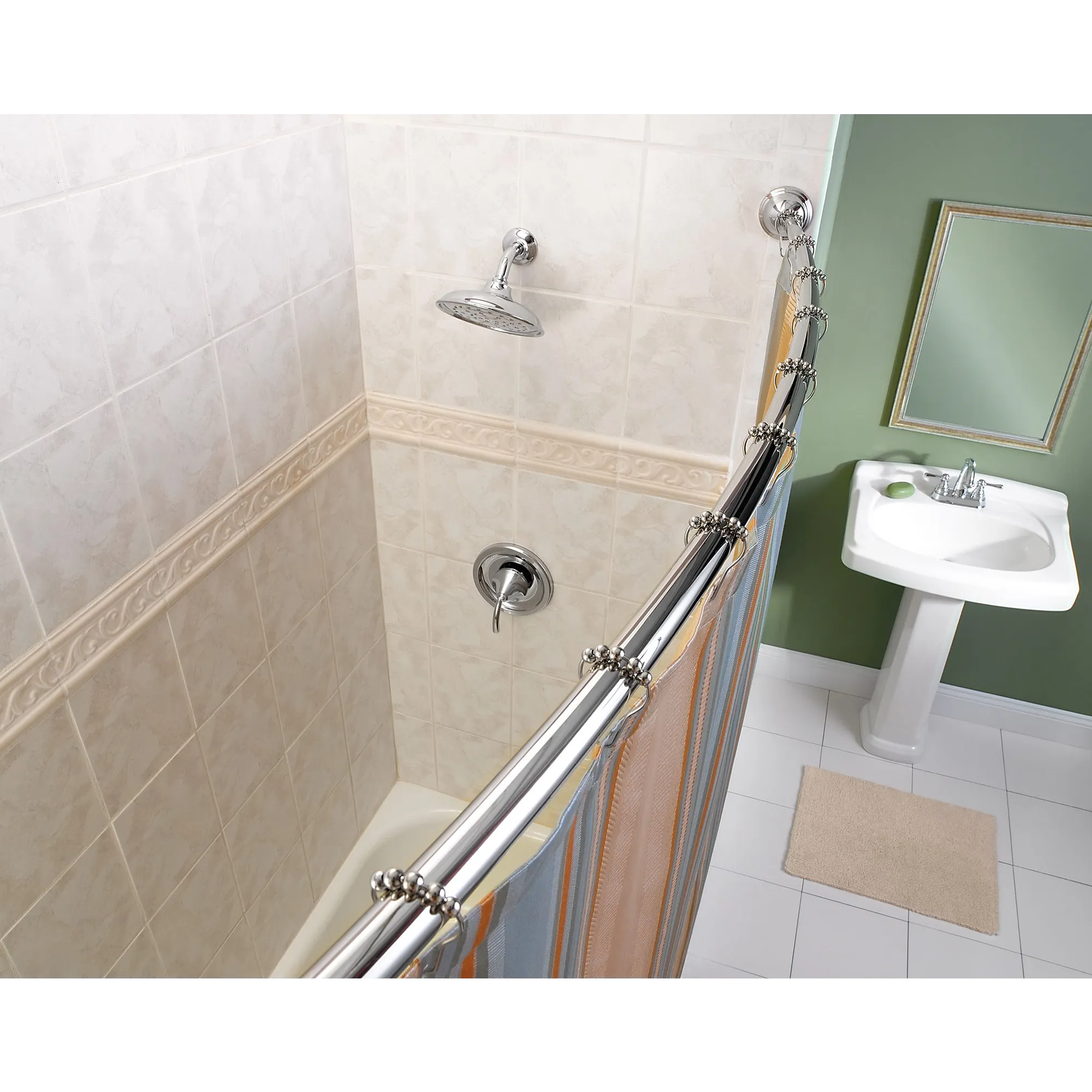 Curved Shower Rods Chrome Adjustable Curved Shower Rod - Image 34