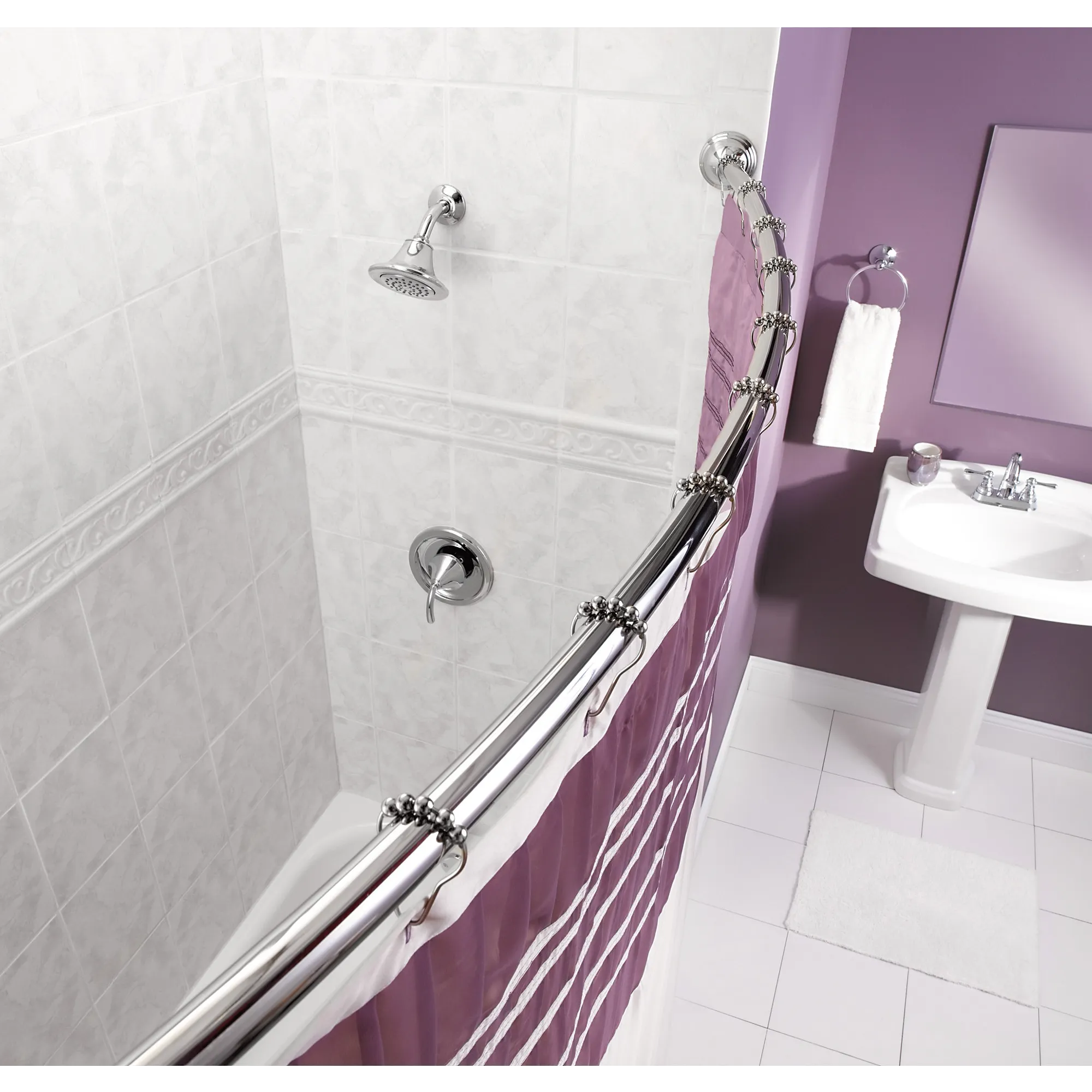 Curved Shower Rods Chrome 5' Curved Shower Rod - Image 4
