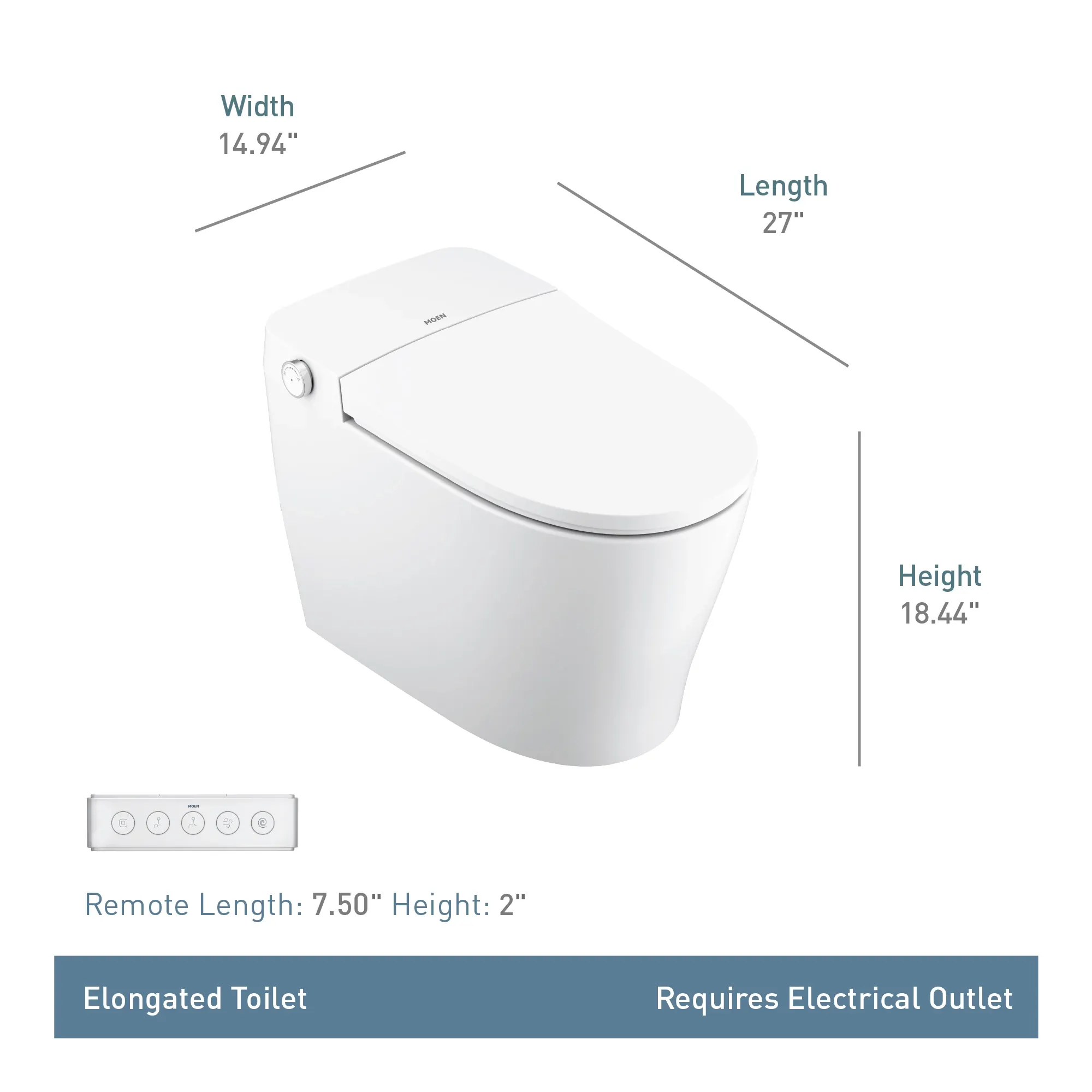 Moen 3-series Electronic Cleansing Toilet - Image 3