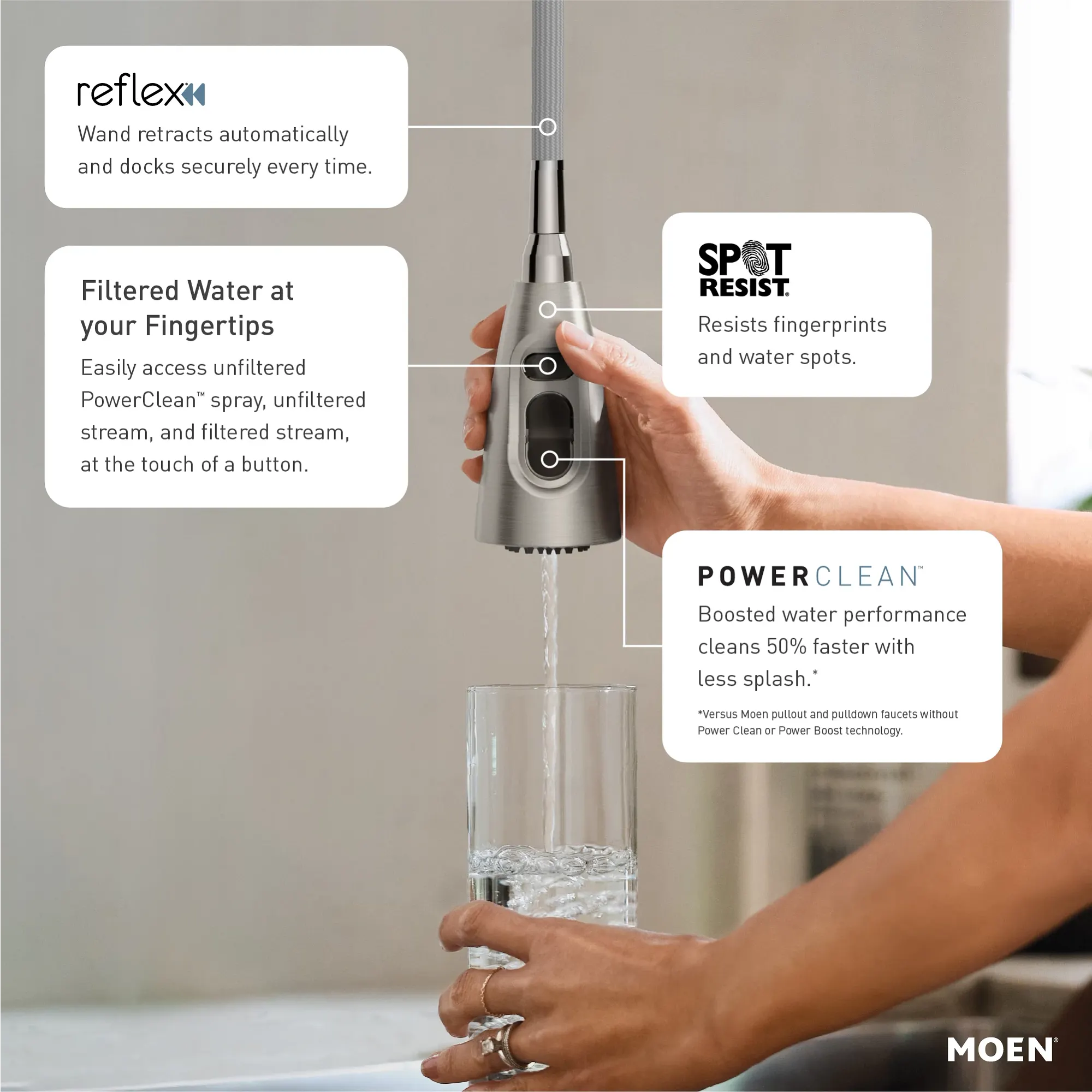 KURV Pulldown Kitchen 3 In 1 Water Filtration Faucet - Image 11