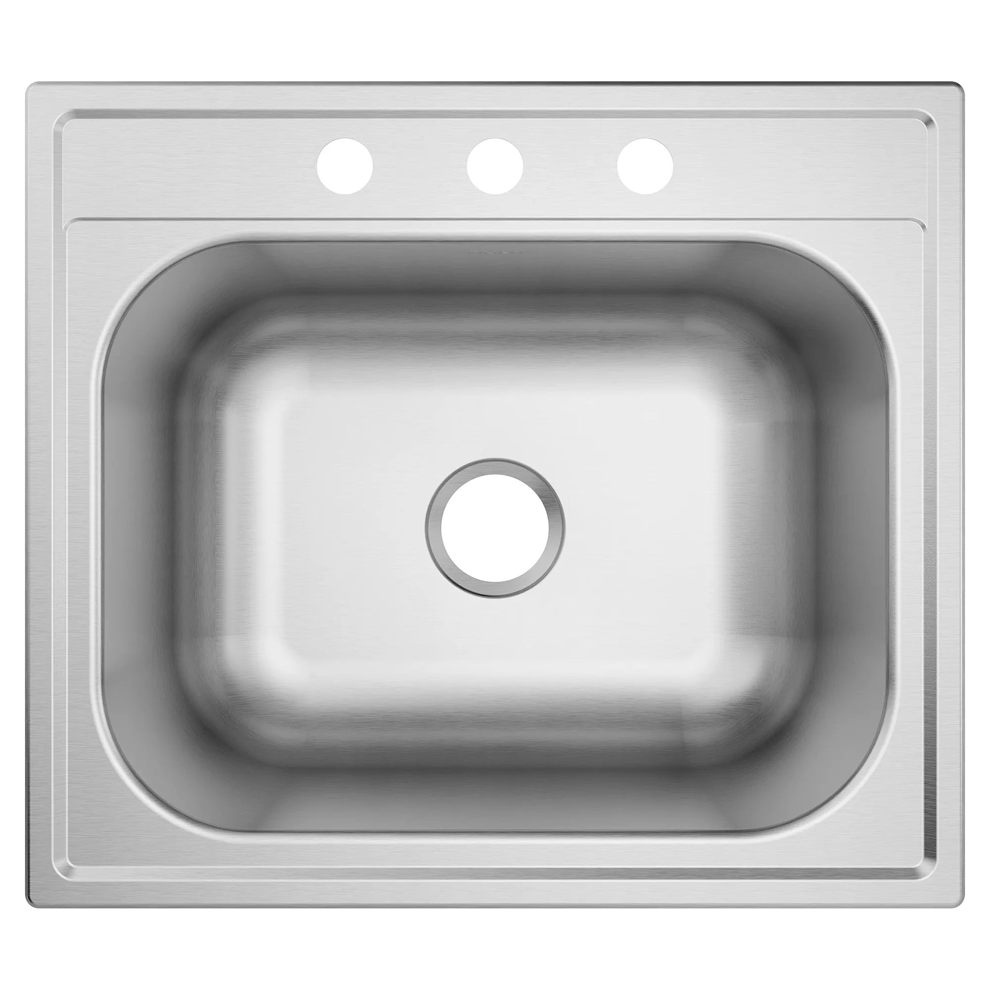 1800 Series 25" x 22" Stainless Steel 18 Gauge Single Bowl Drop In Sink - Image 2