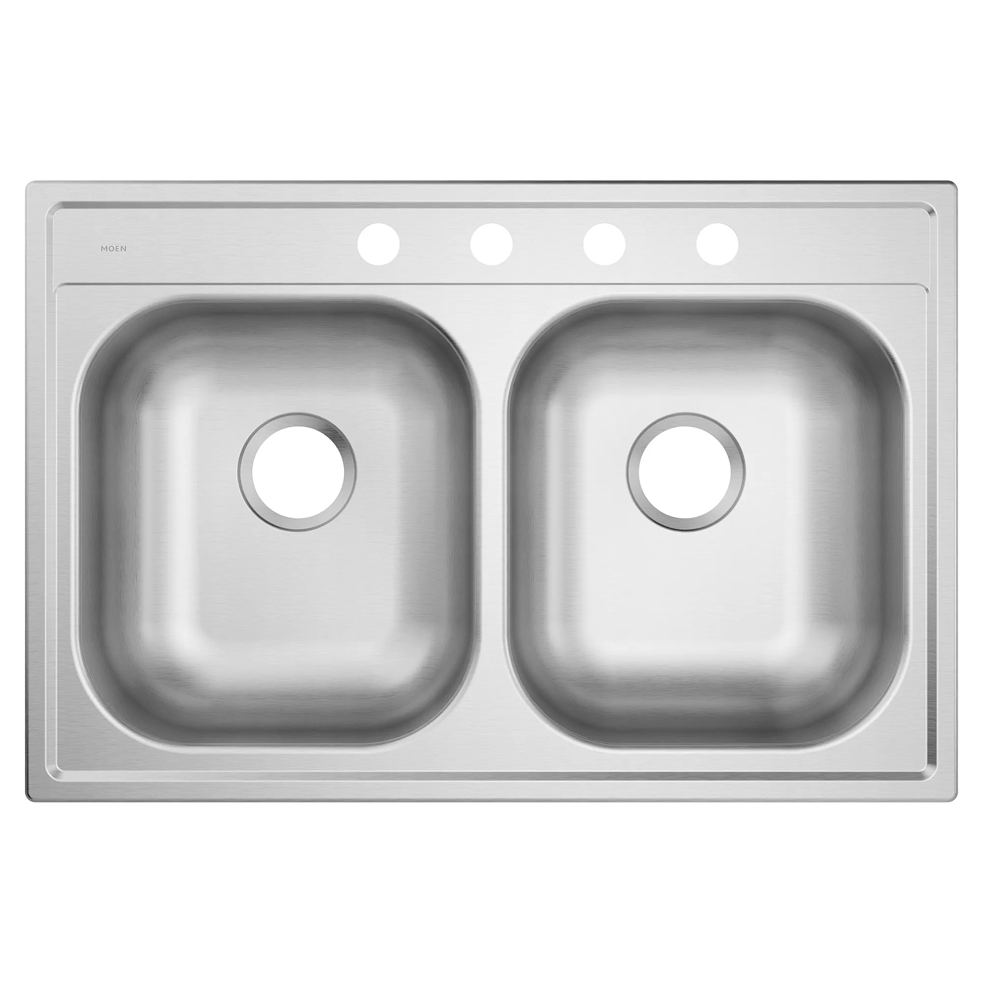 2000 Series 33"x22" 20 Gauge Double Bowl Drop In Sink - Image 2