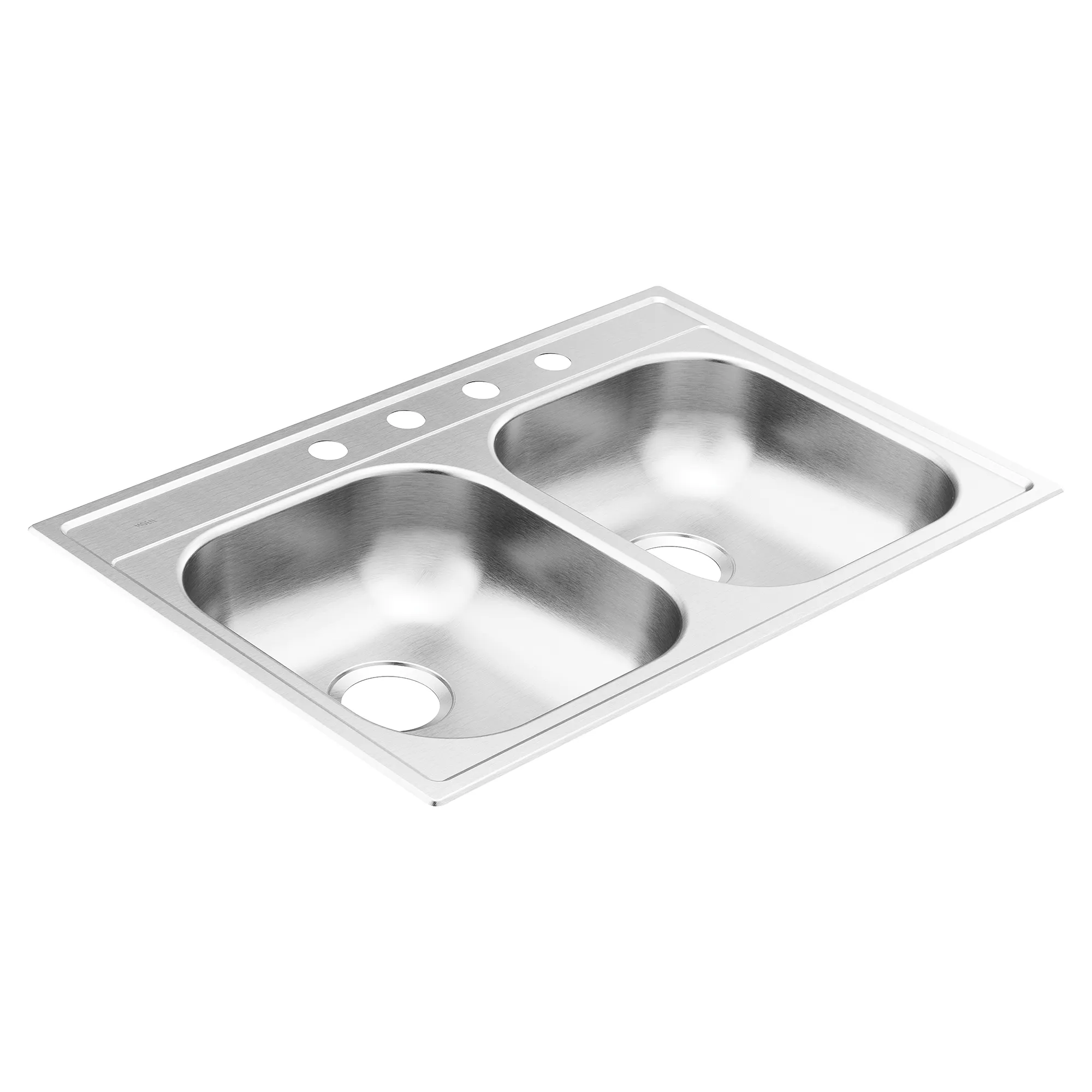 2000 Series 33"x22" 20 Gauge Double Bowl Drop In Sink - Image 3