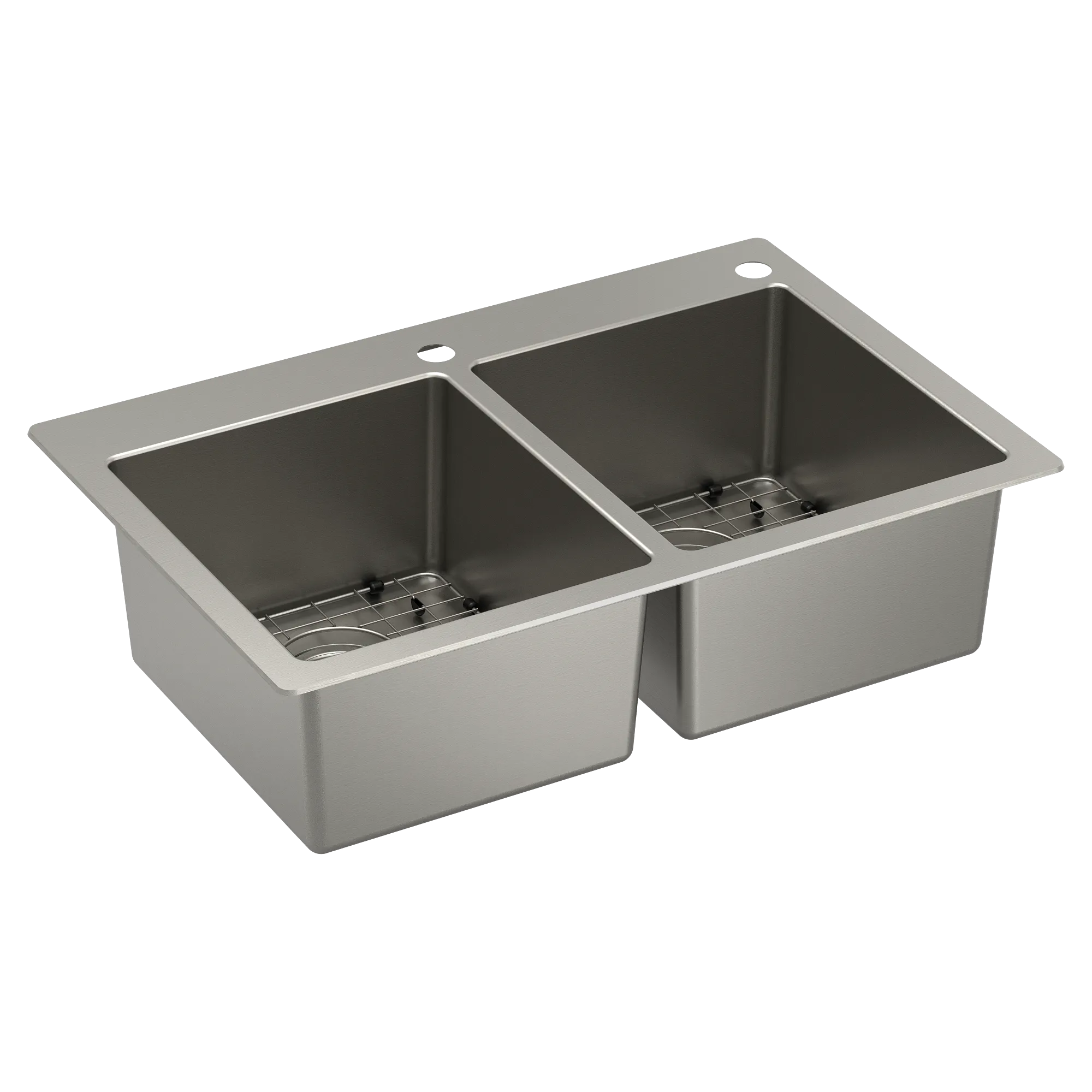 Prep 33" Stainless Steel Dual Mount Double Bowl Sink - Image 4