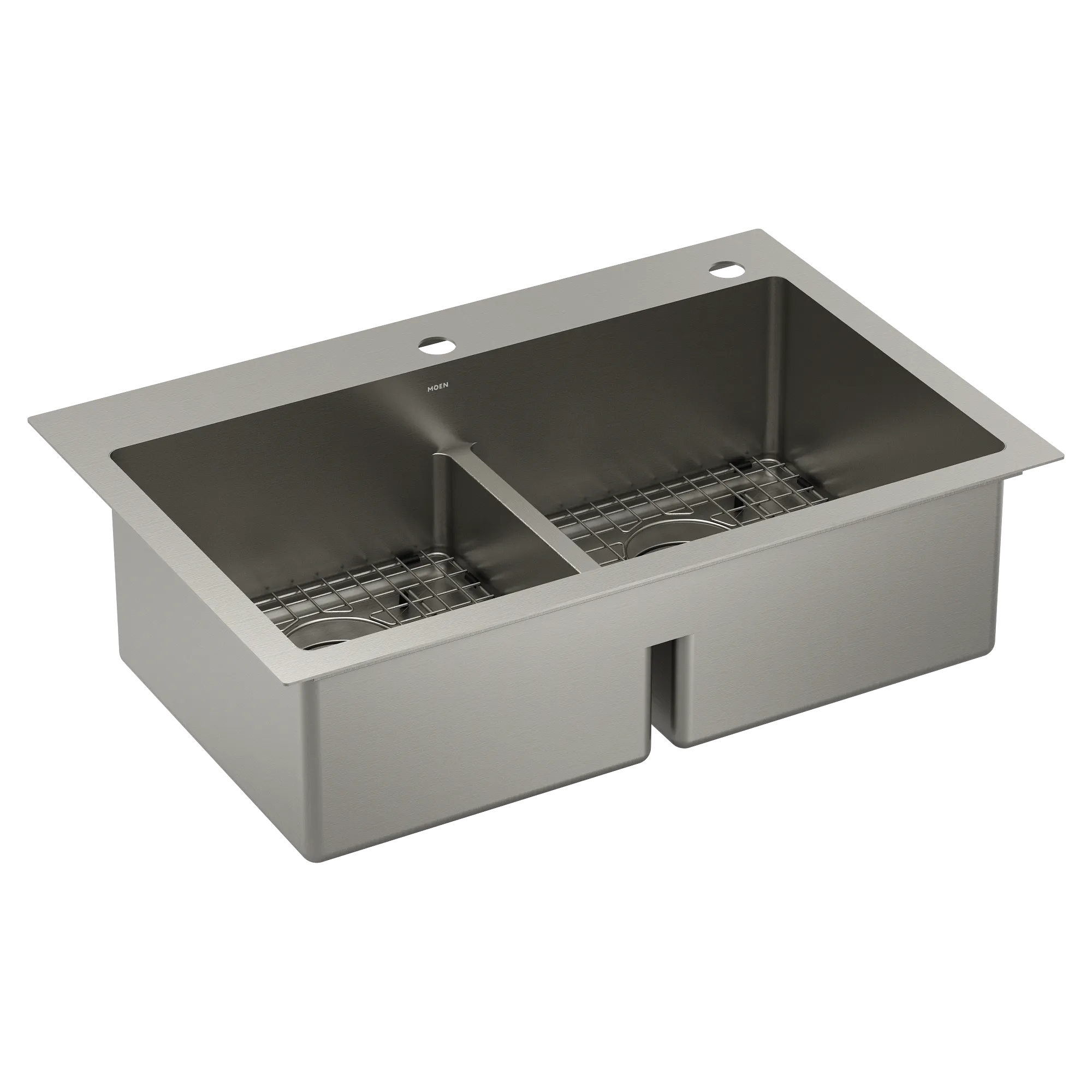 Prep 33" Stainless Steel Dual Mount Double Bowl Sink - Image 5