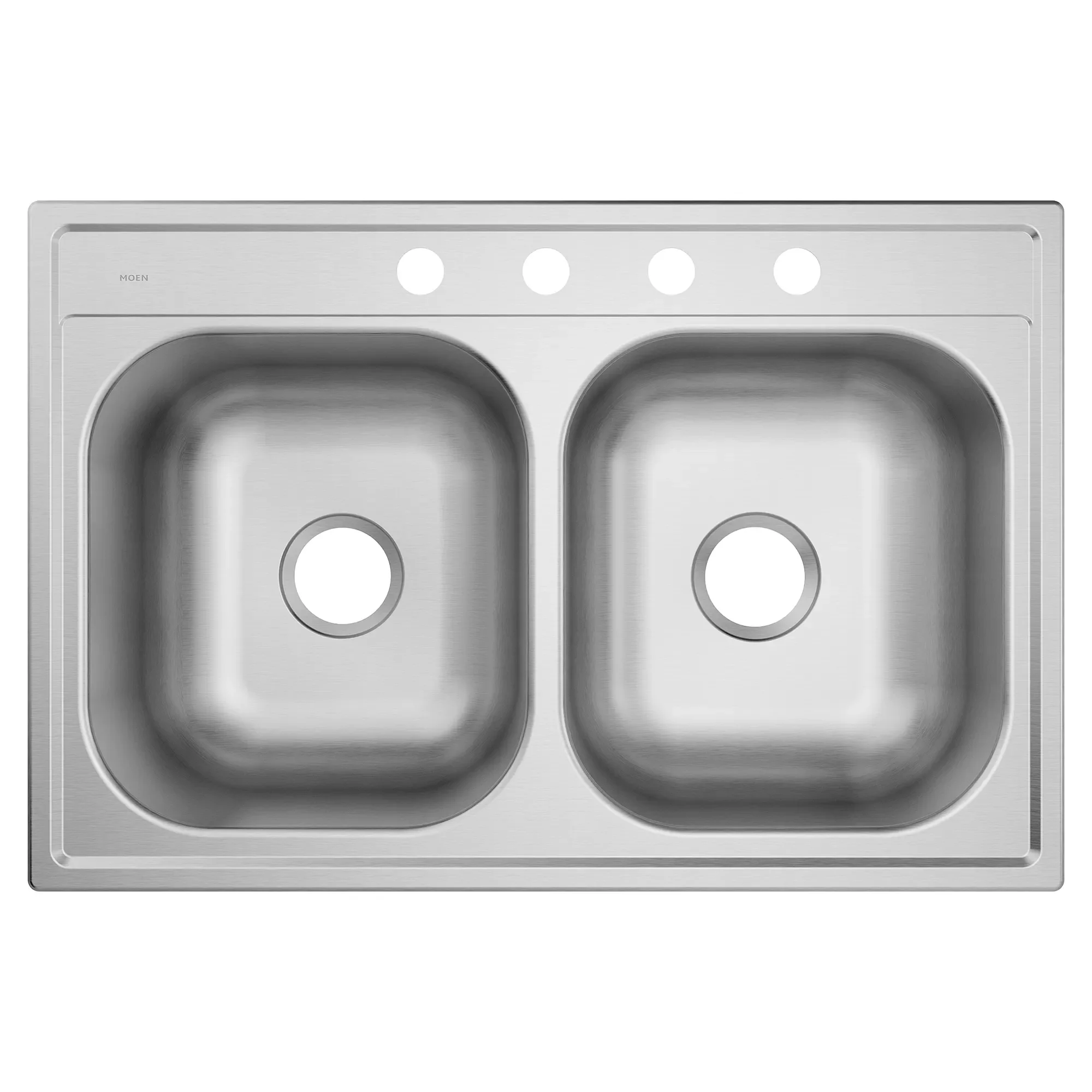 2000 Series 33"x22" 20 Gauge Double Bowl Drop In Sink - Image 2