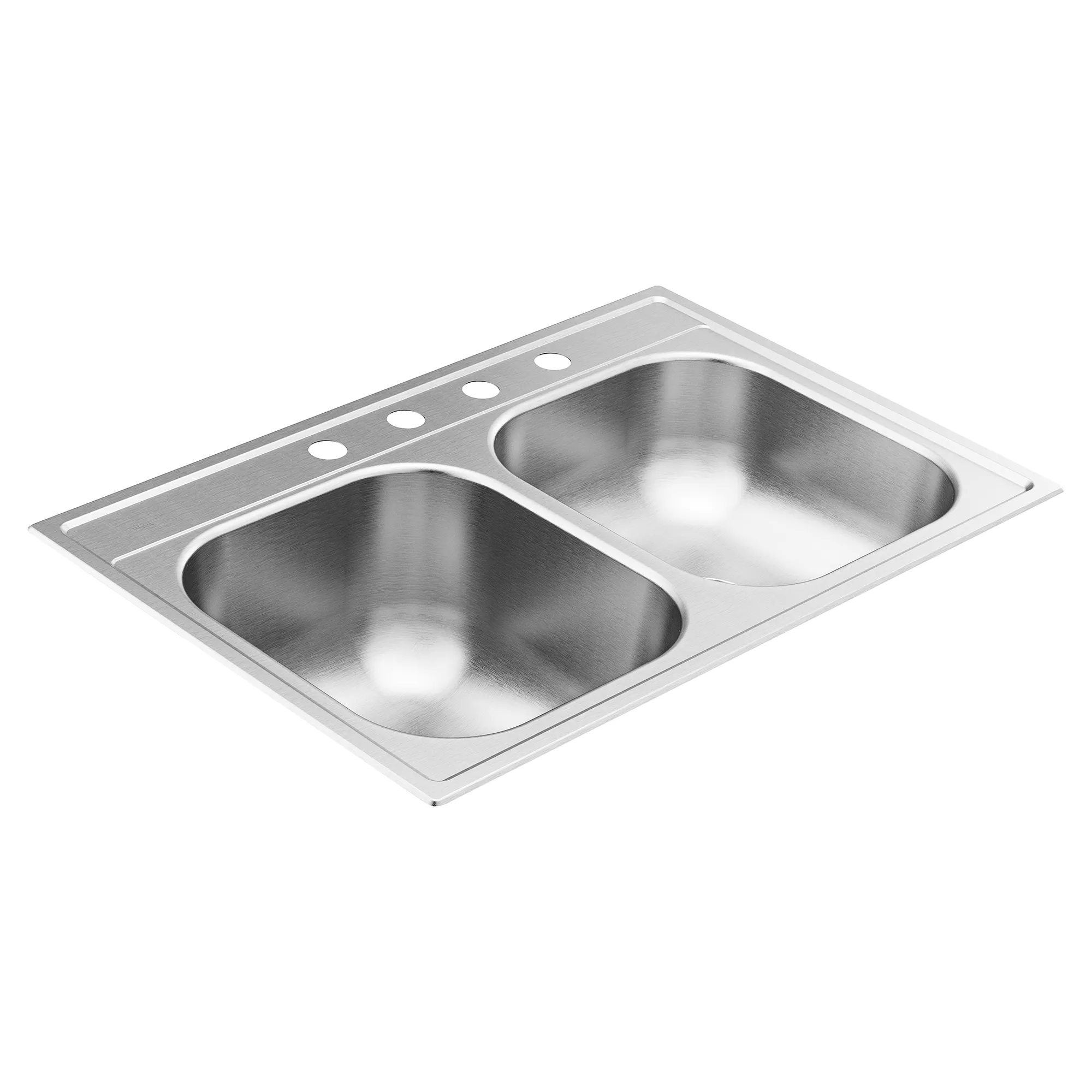 2000 Series 33"x22" 20 Gauge Double Bowl Drop In Sink - Image 3
