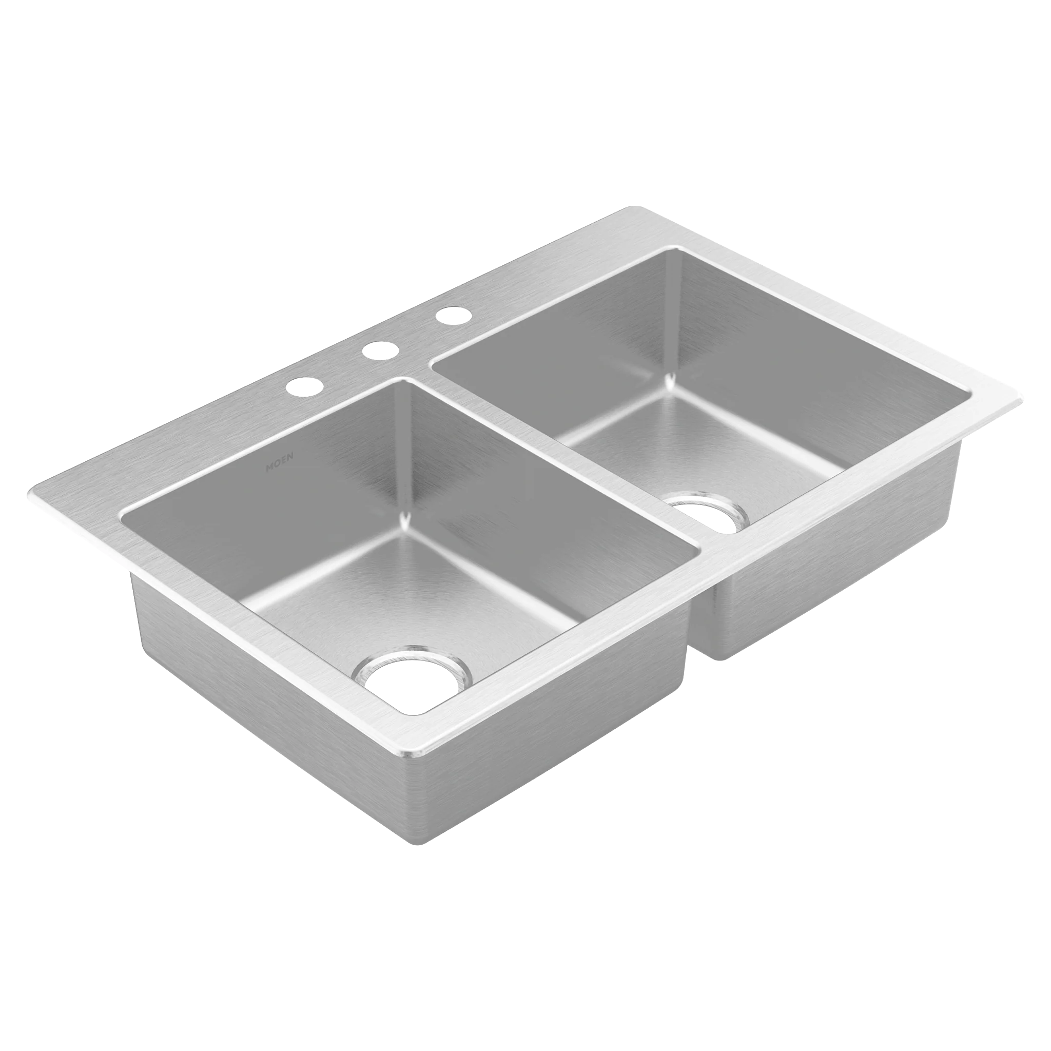 Prep 33" Stainless Steel Drop-in Double Bowl Sink