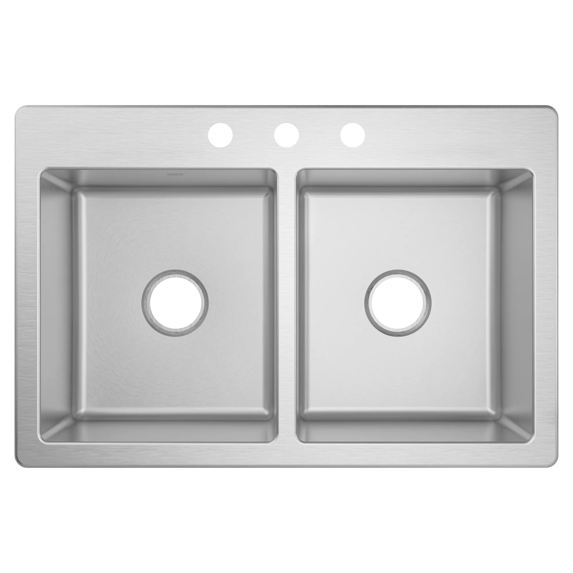 Prep 33" Stainless Steel Drop-in Double Bowl Sink - Image 2
