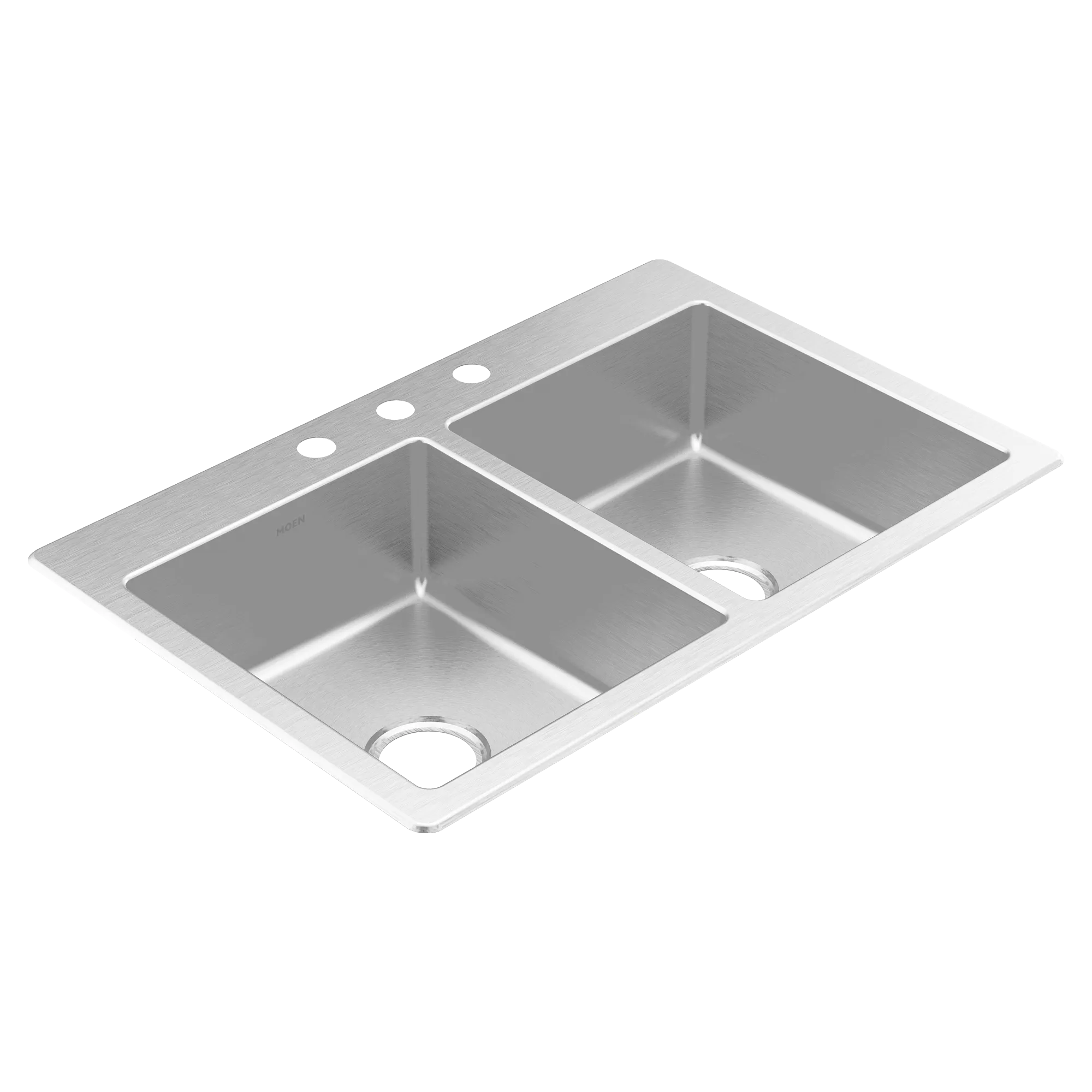 Prep 33" Stainless Steel Drop-in Double Bowl Sink - Image 4