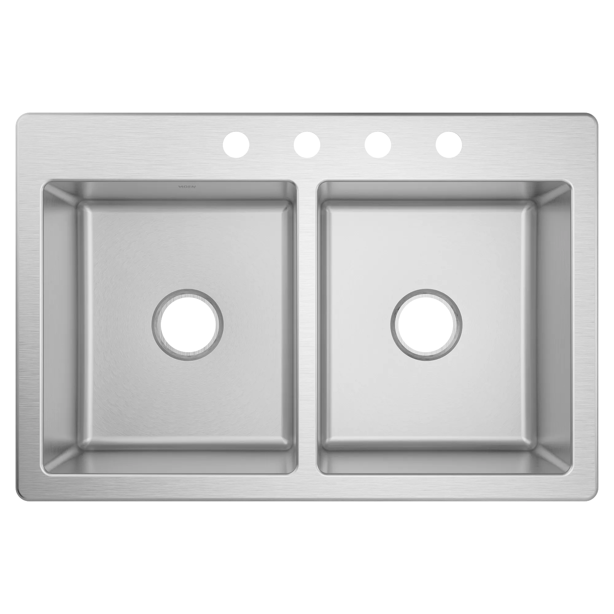 Prep 33" Stainless Steel Drop-in Double Bowl Sink - Image 3