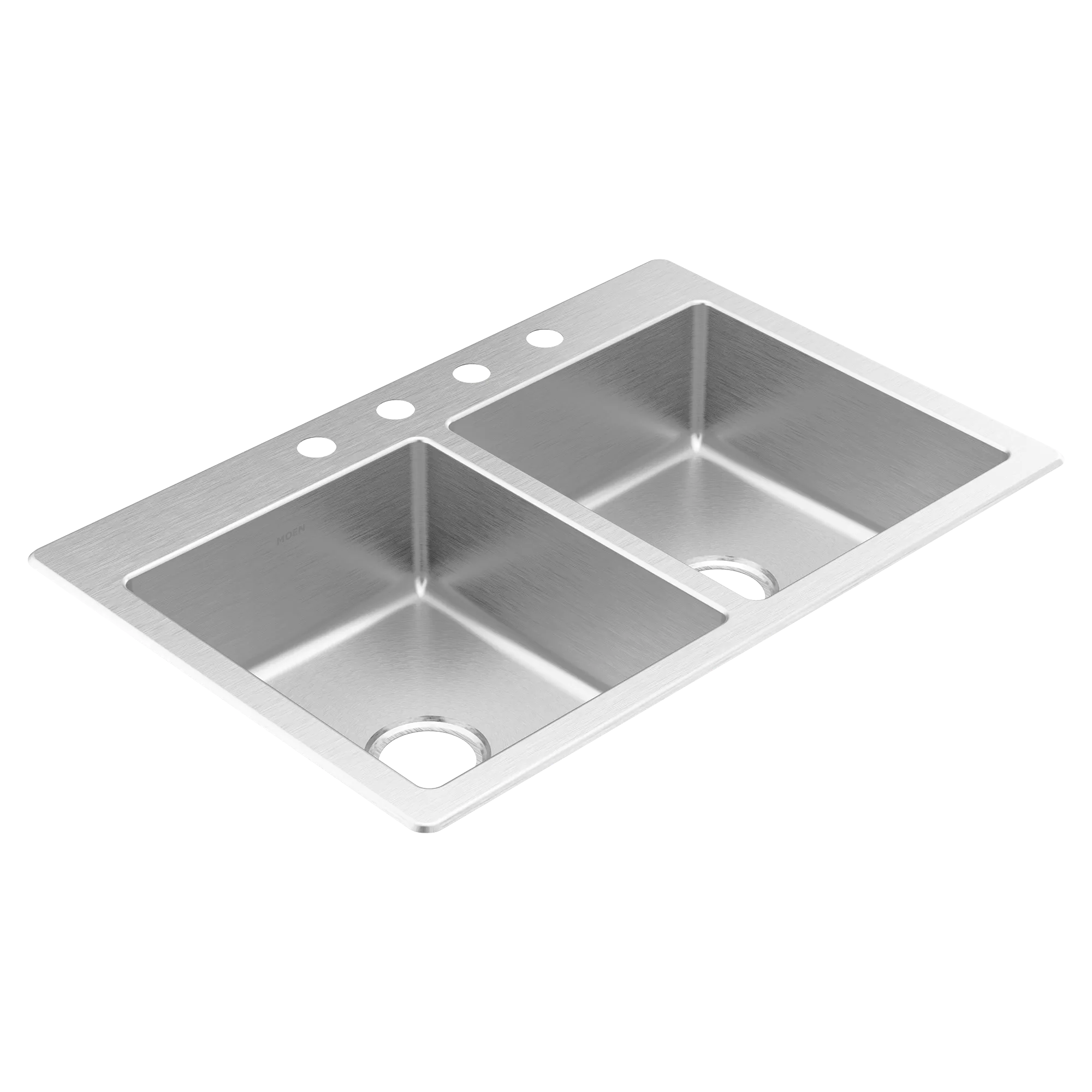 Prep 33" Stainless Steel Drop-in Double Bowl Sink - Image 4