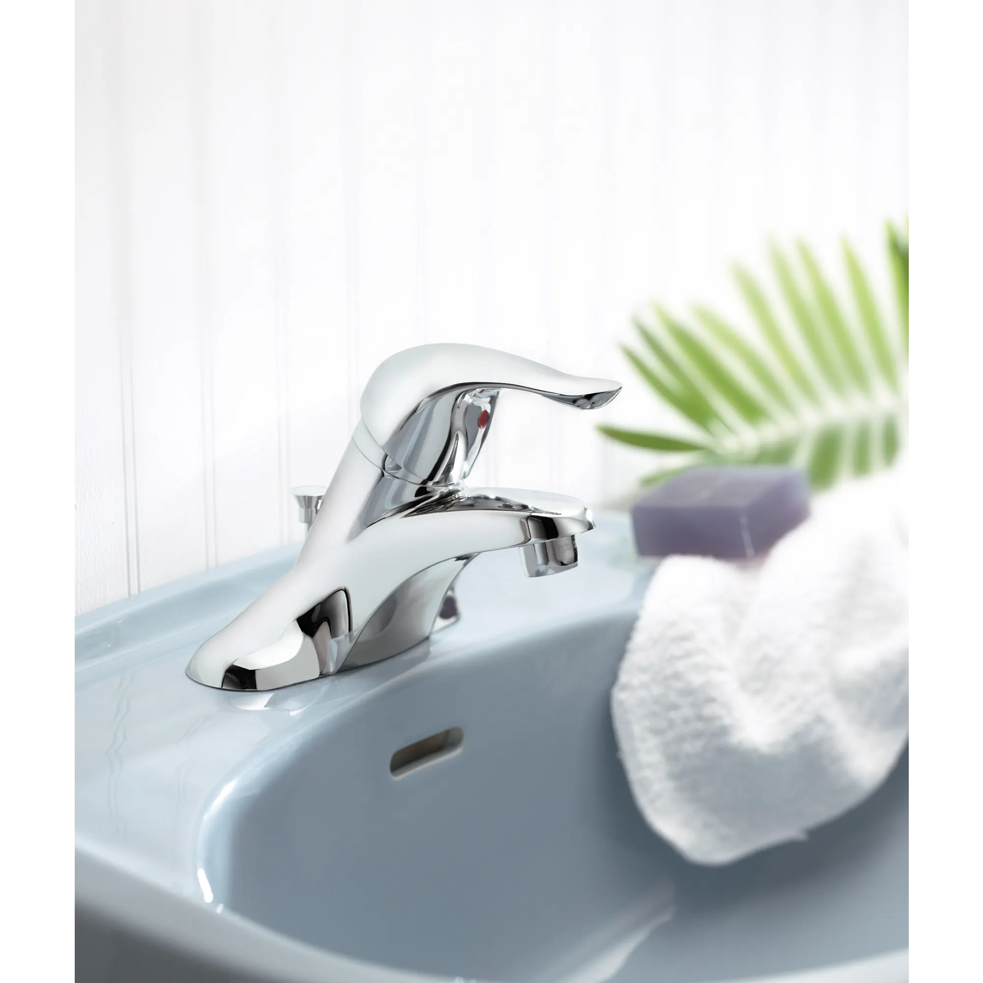 Chateau Chrome One-Handle Low Arc Bathroom Faucet - Image 3