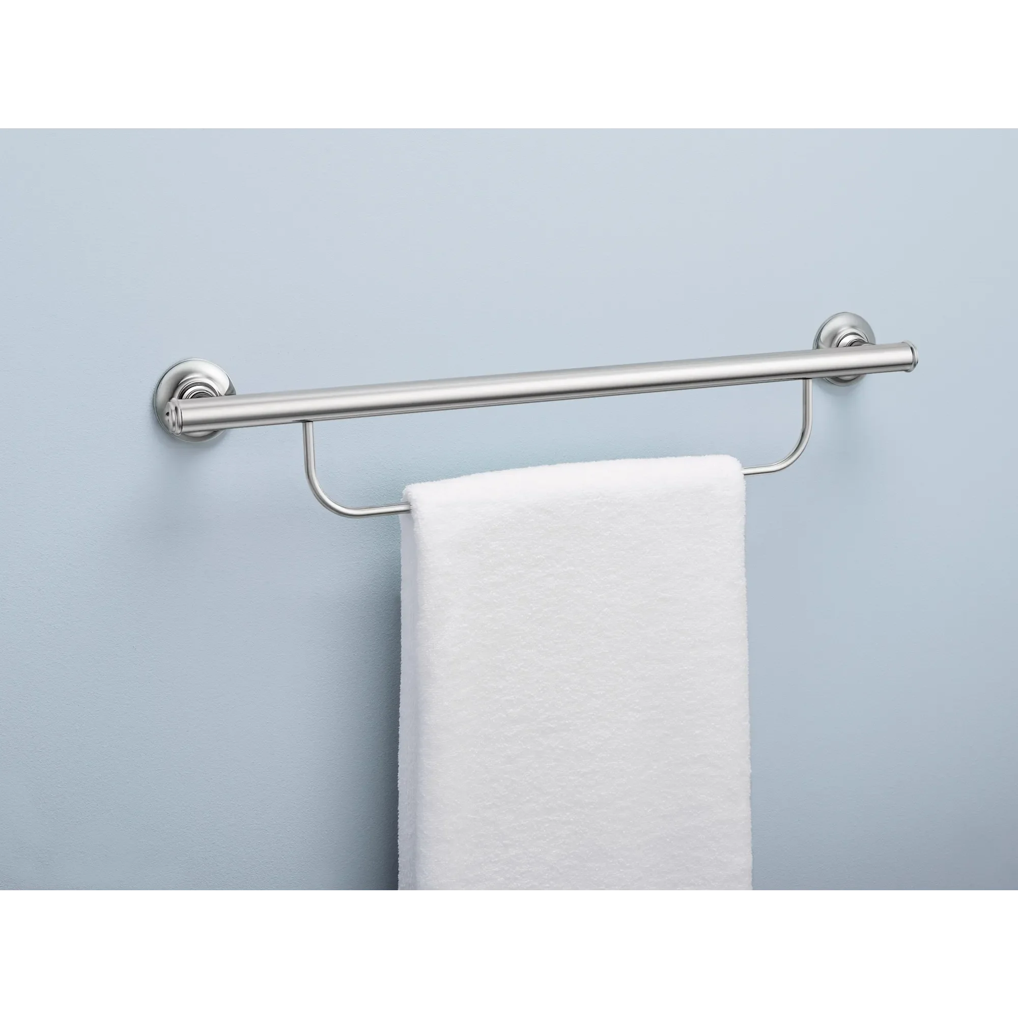 Chrome 24" Grab Bar with Towel Bar - Image 3