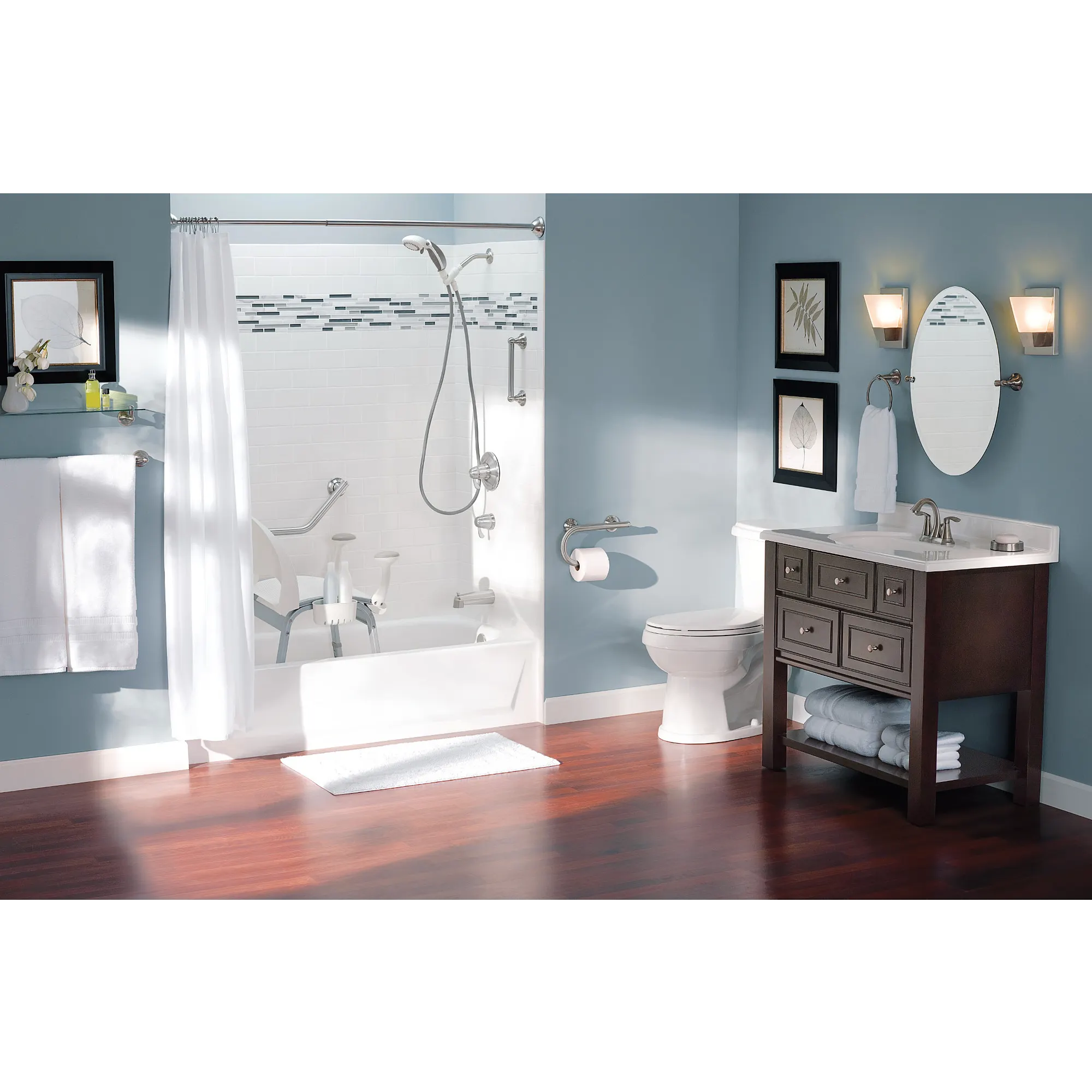 Chrome 8" grab bar with accessories - Image 6