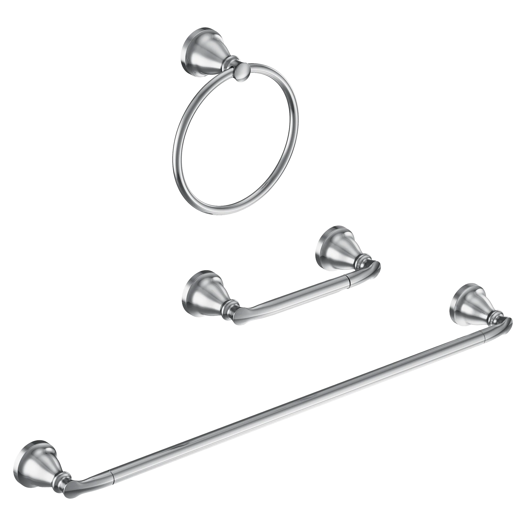 Hilliard Chrome pivoting paper holder towel bar towel ring