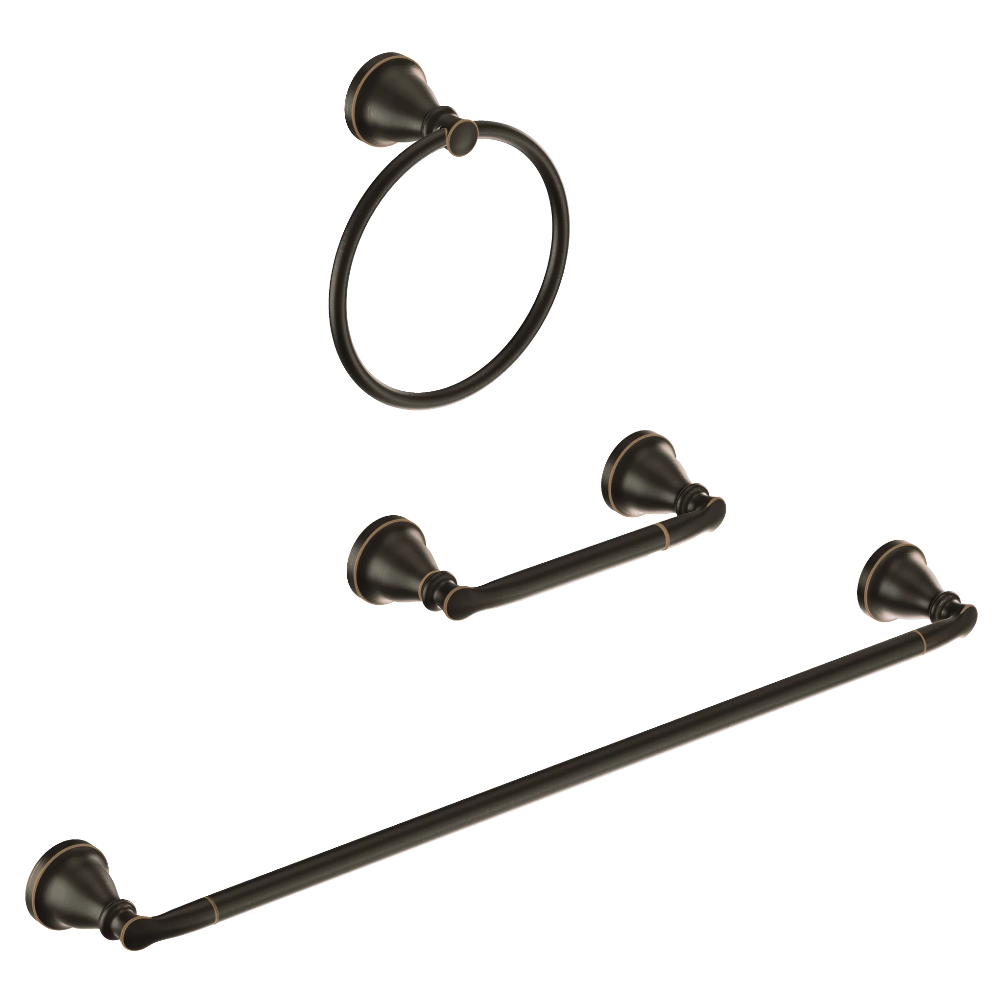 Hilliard Chrome pivoting paper holder towel bar towel ring - Image 10