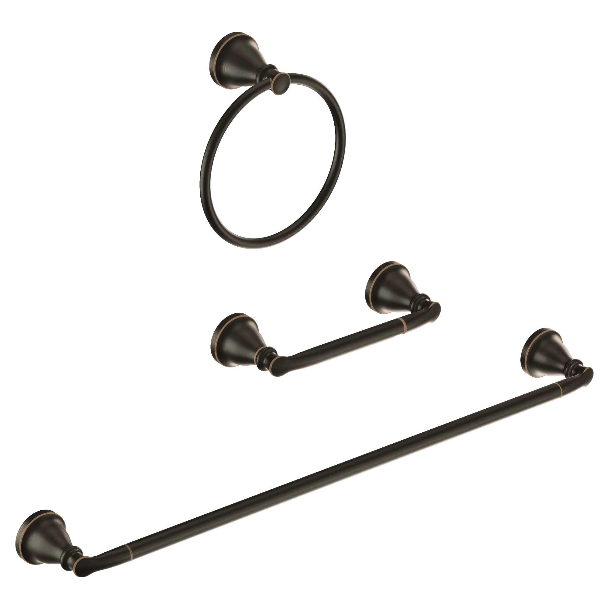 Hilliard Chrome pivoting paper holder towel bar towel ring - Image 11