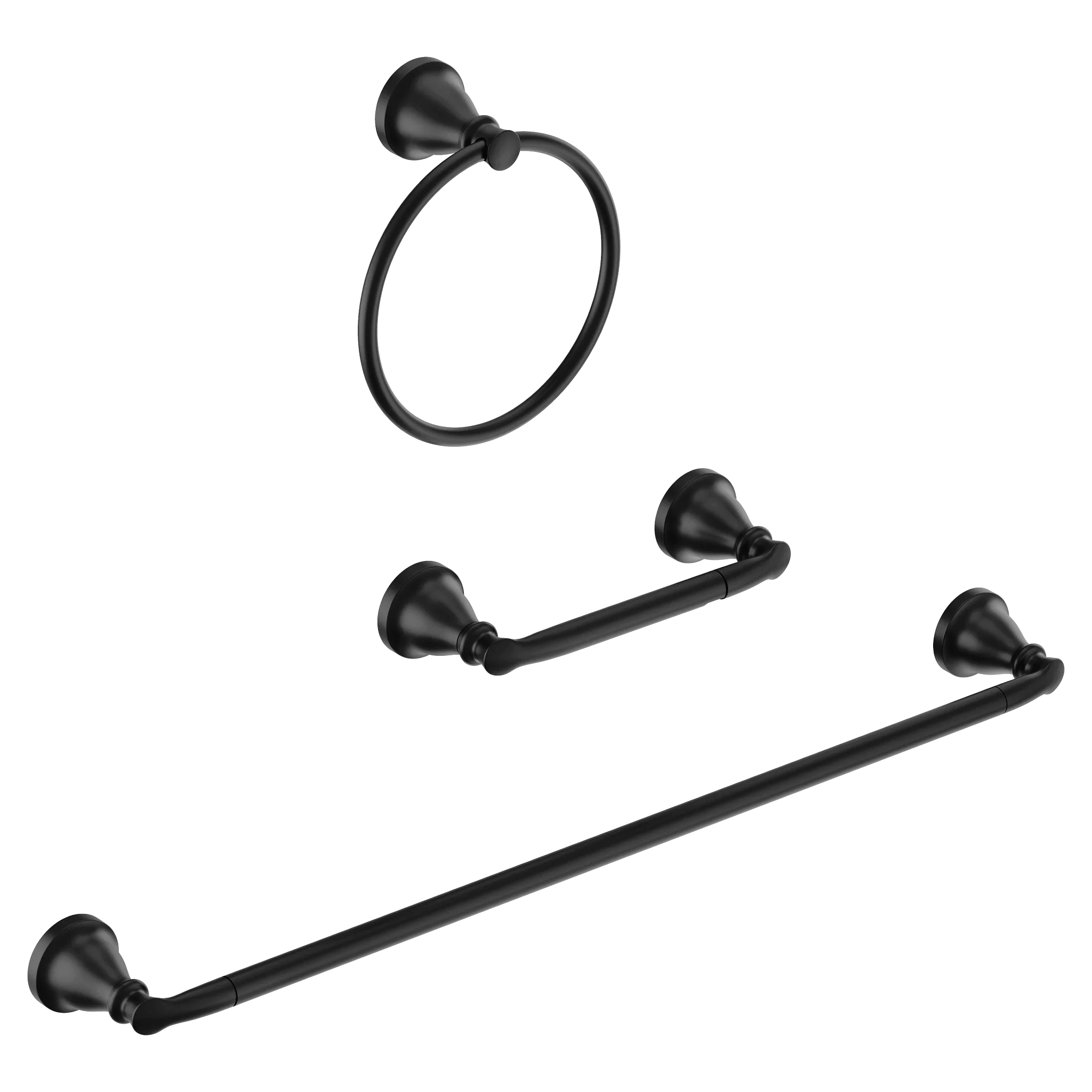 Hilliard Chrome pivoting paper holder towel bar towel ring - Image 4