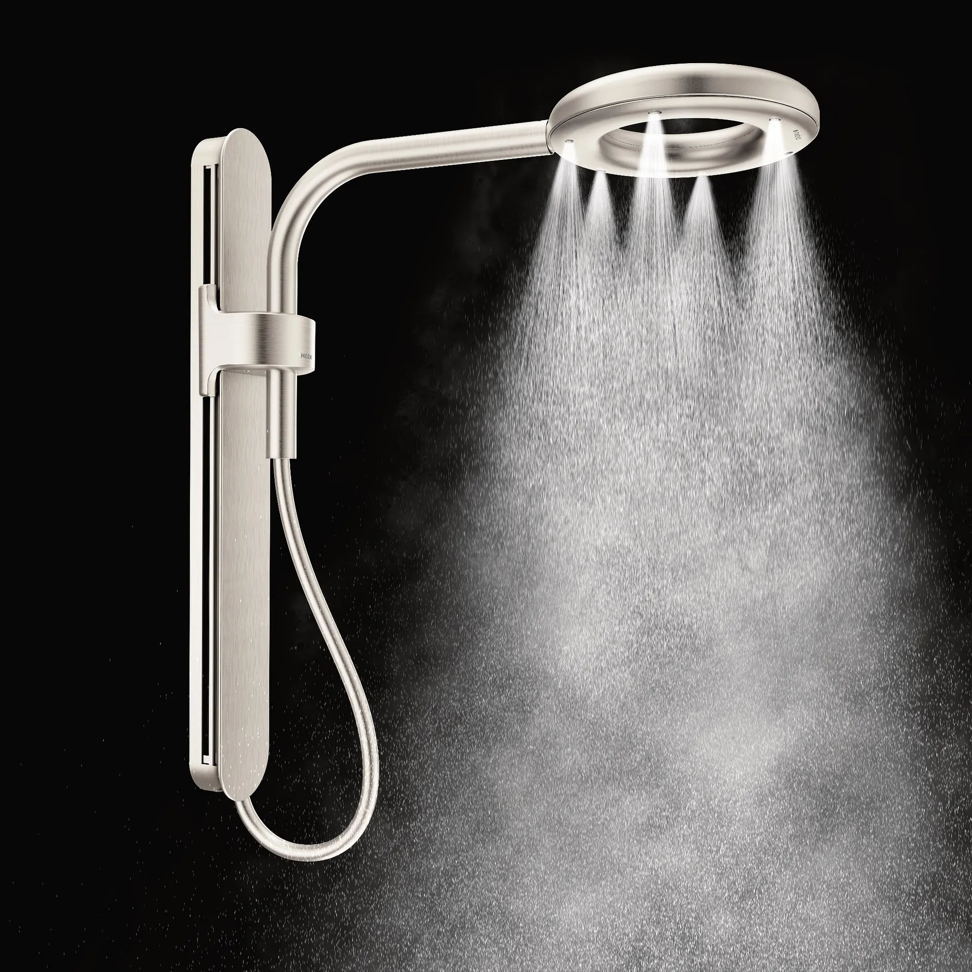 Moen Spa Shower Matte Black One-Function 7.9" Diameter Spray Head Rainshower - Image 15