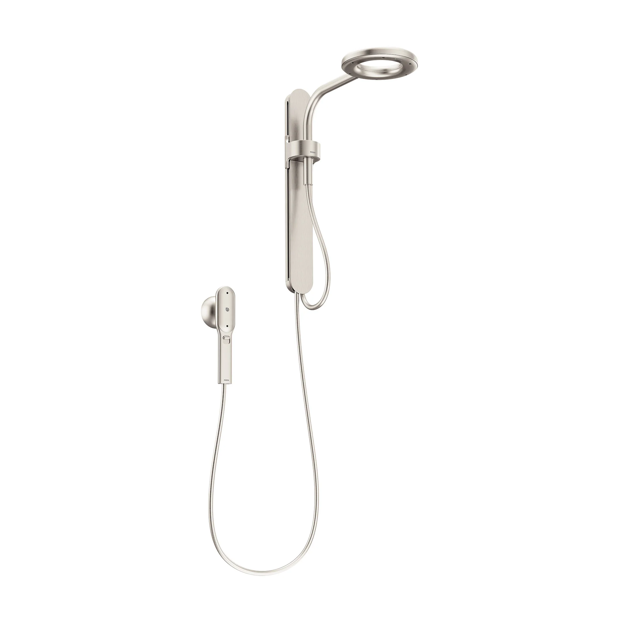 Moen Spa Shower Matte black two-function 7.9" diameter spray head standard with handshower - Image 10