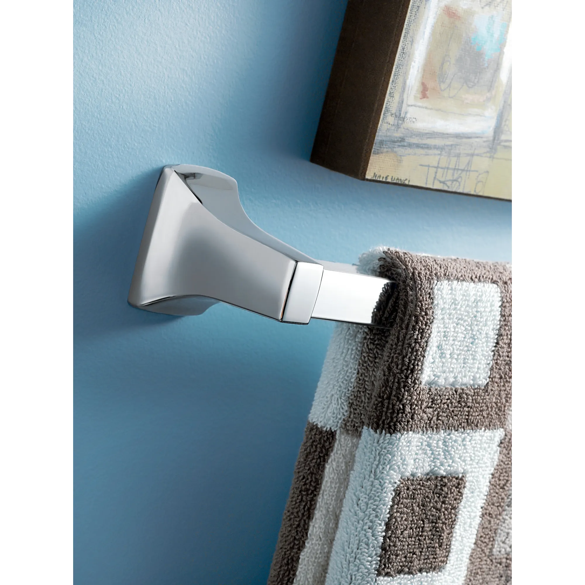 Contemporary Chrome 24" Towel Bar - Image 2