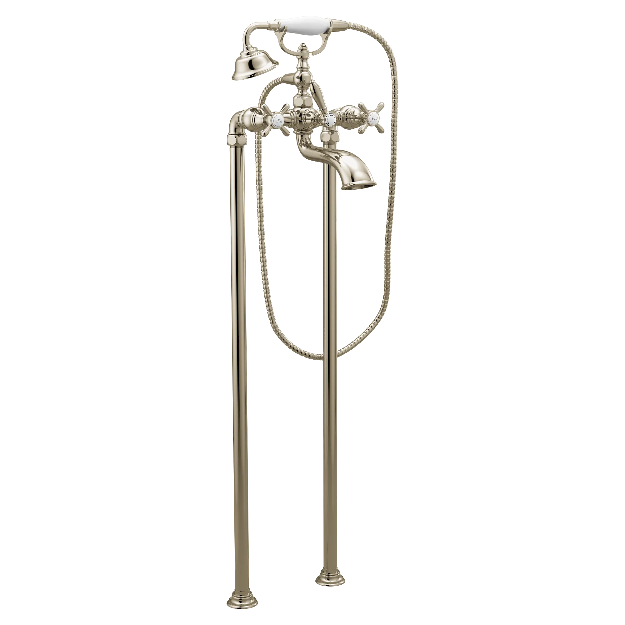 Weymouth Chrome Two-Handle Tub Filler including Handheld Shower - Image 11