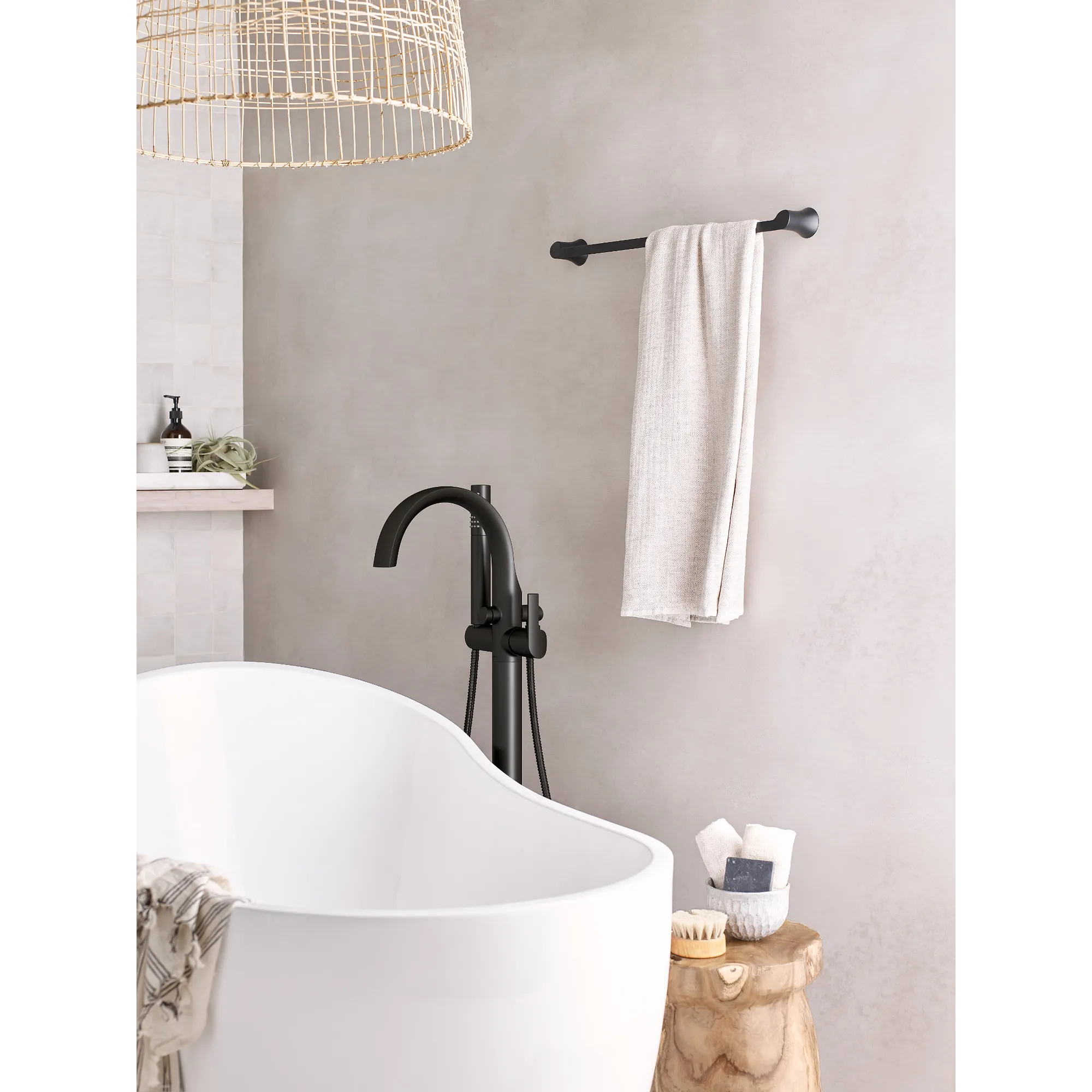 Doux Chrome One-Handle Tub Filler including Handheld Shower - Image 5