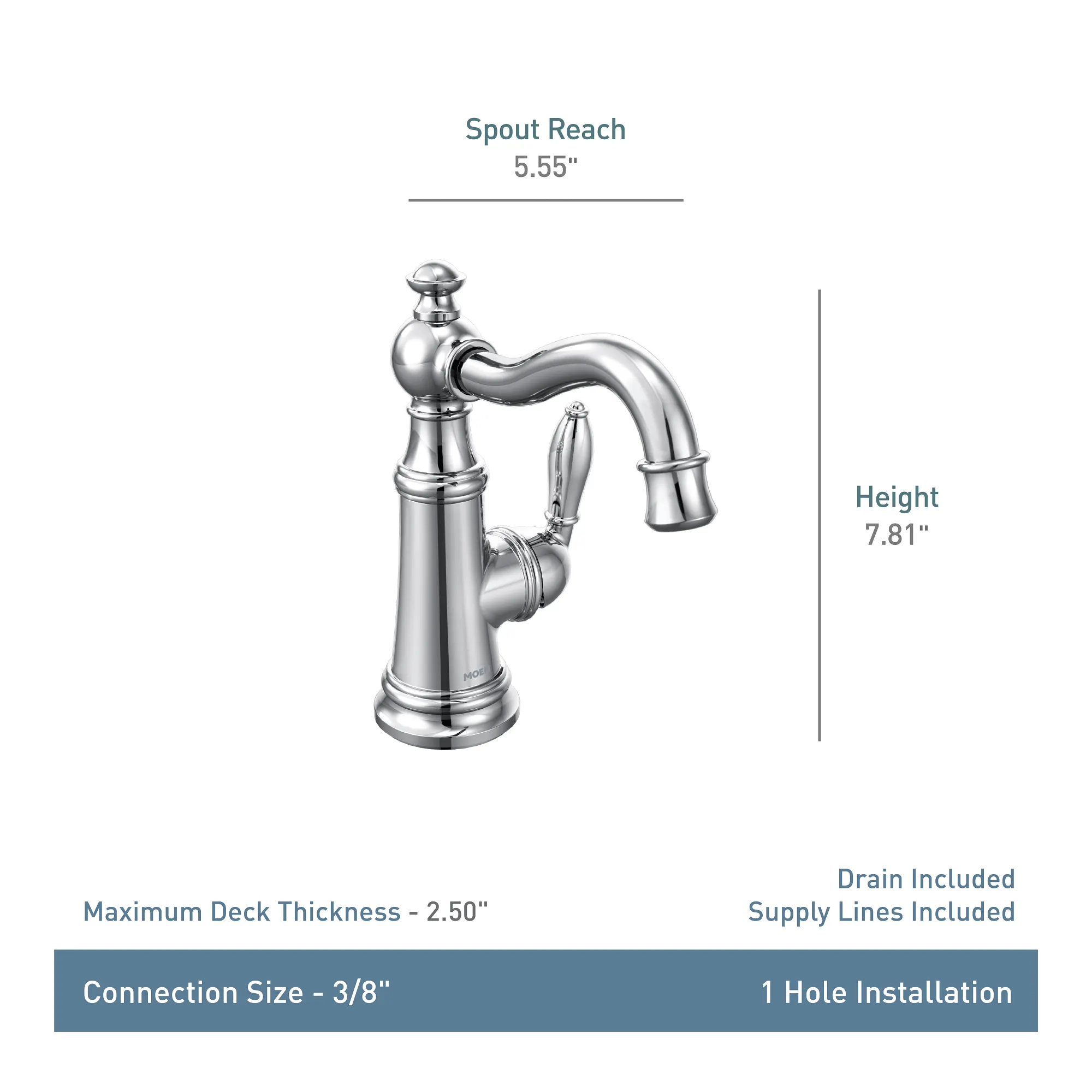 Weymouth One-handle Bathroom Sink Faucet - Image 6