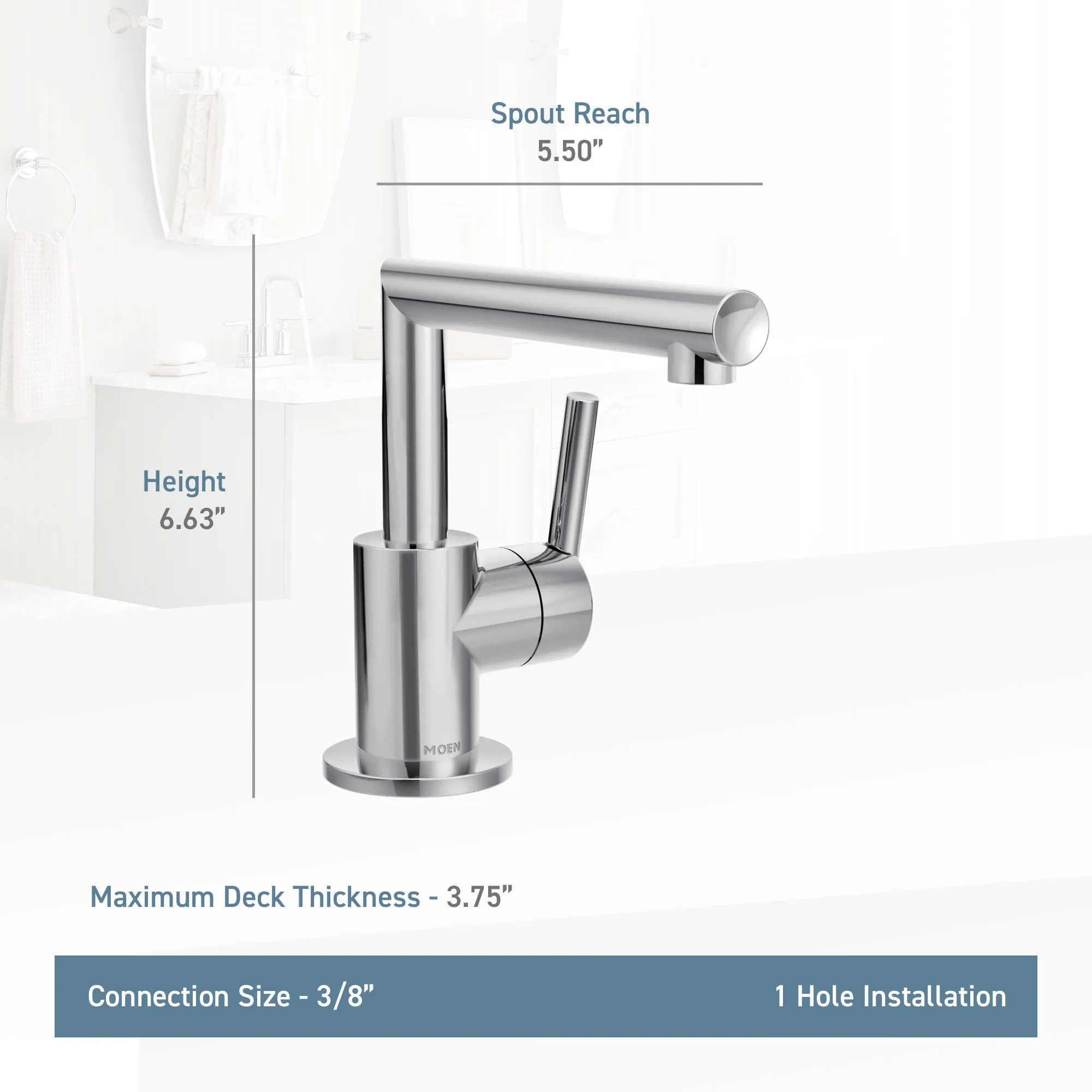 Arris One-handle Bathroom Sink Faucet - Image 9