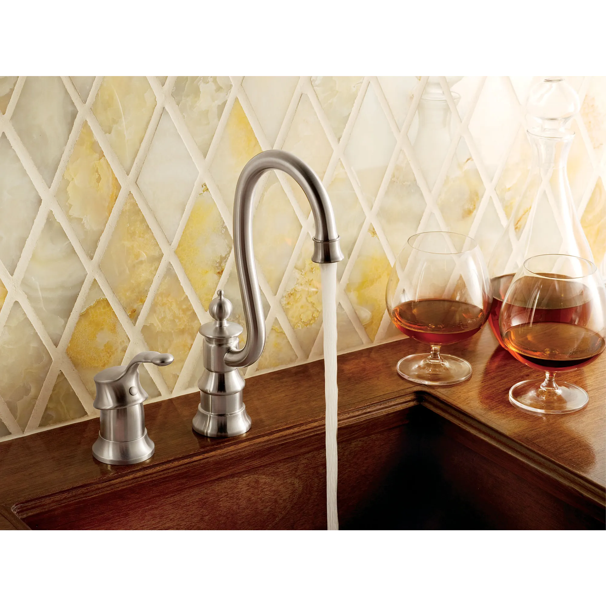 Waterhill Chrome one-handle high arc bar faucet - Image 15