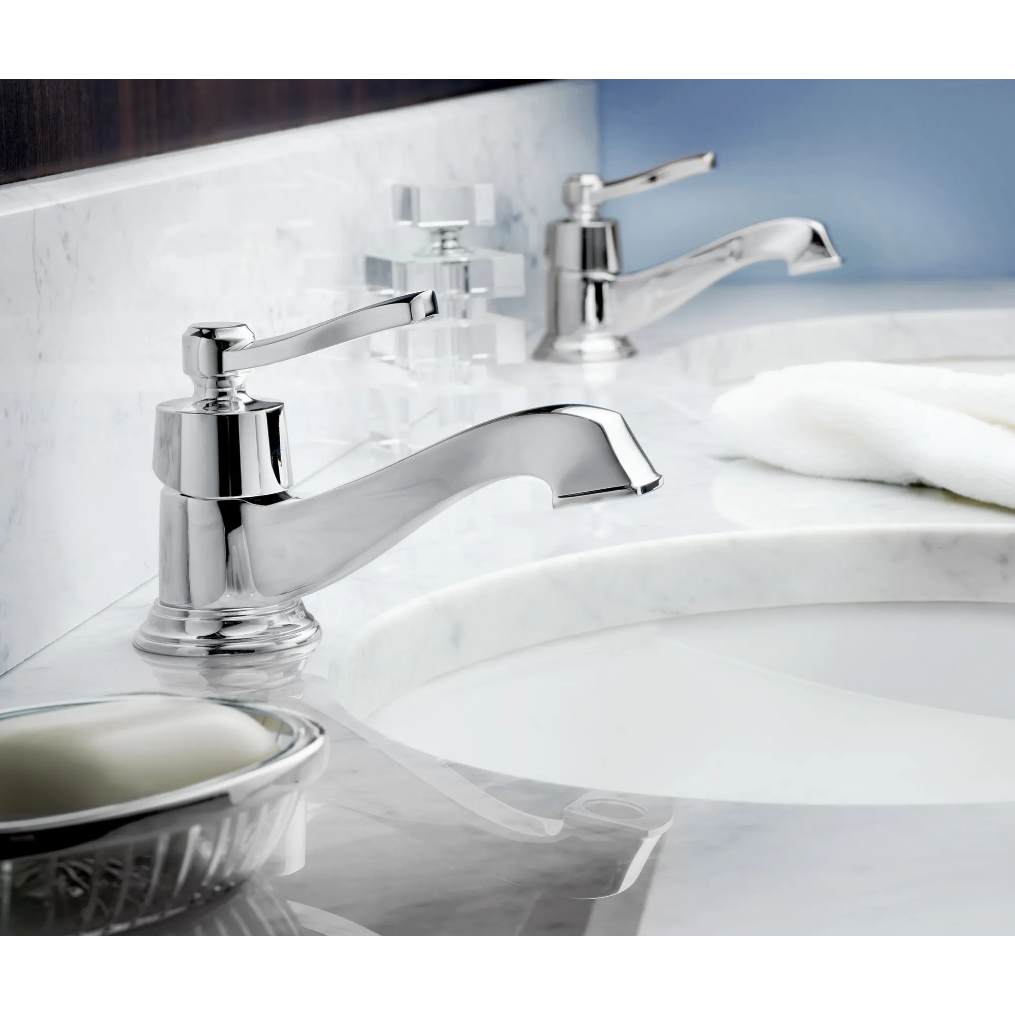 Rothbury Chrome One-Handle Low Arc Bathroom Faucet - Image 2