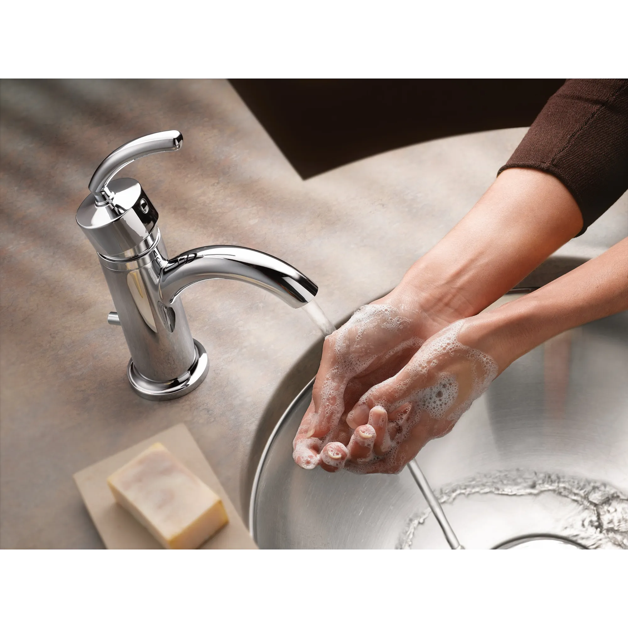 Icon Chrome One-Handle Low Arc Bathroom Faucet - Image 9