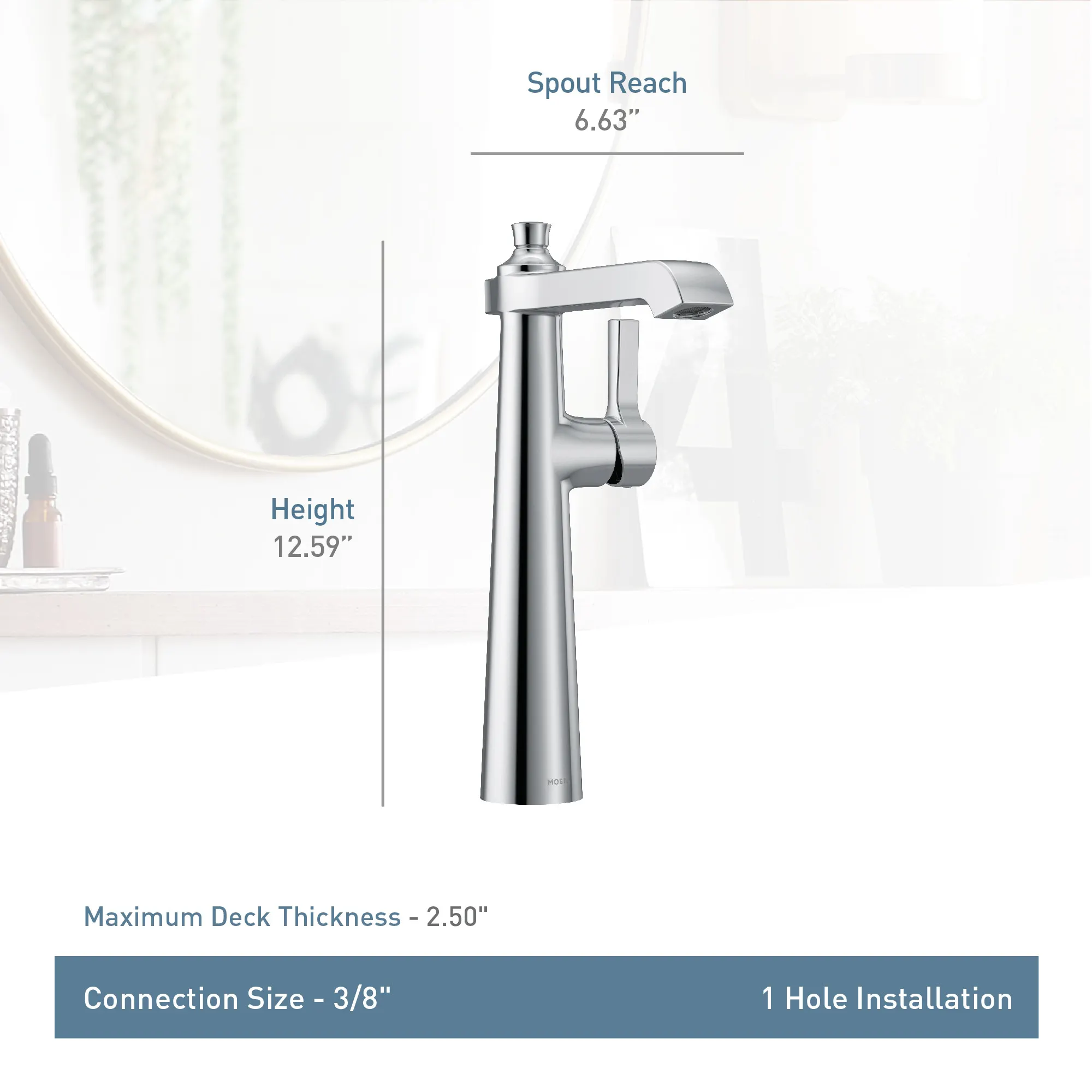Flara One-Handle High Arc Bathroom Faucet - Image 11