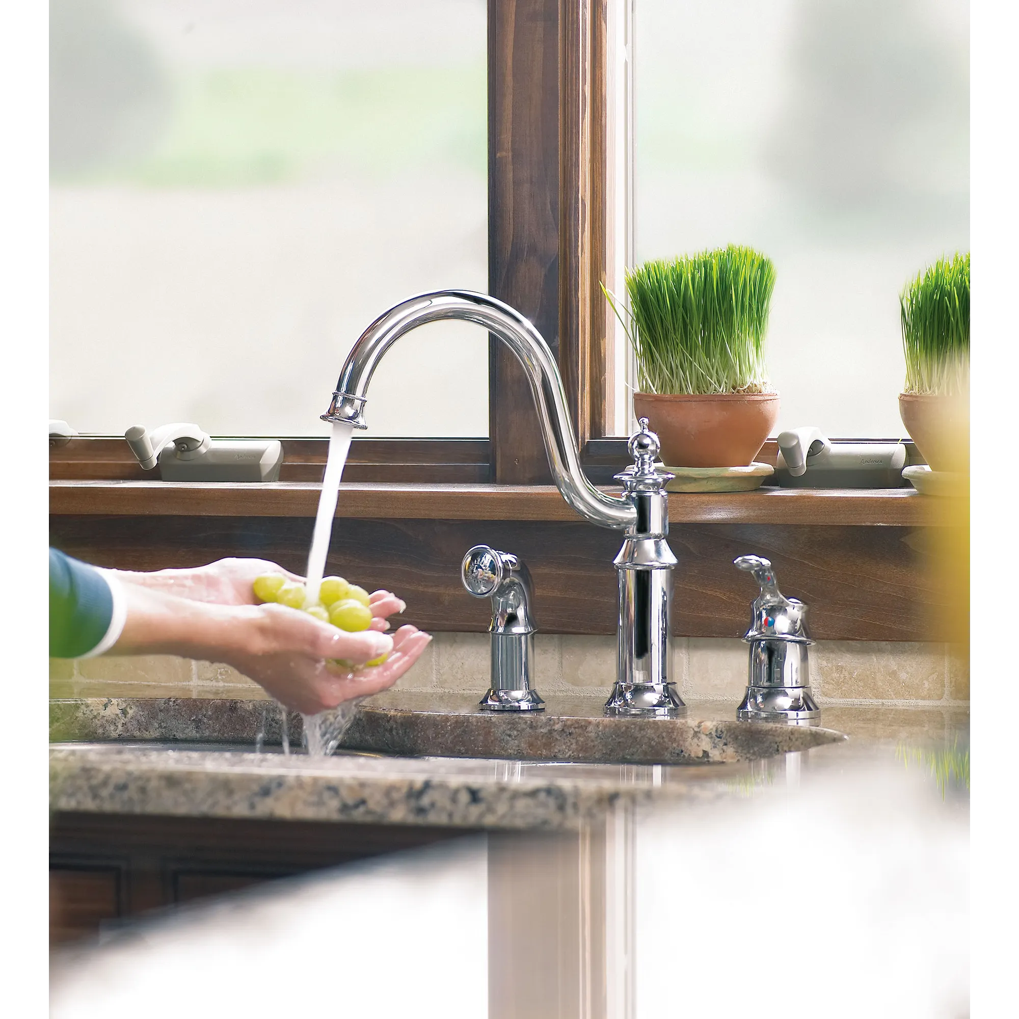 Waterhill Chrome One-Handle High Arc Kitchen Faucet - Image 11