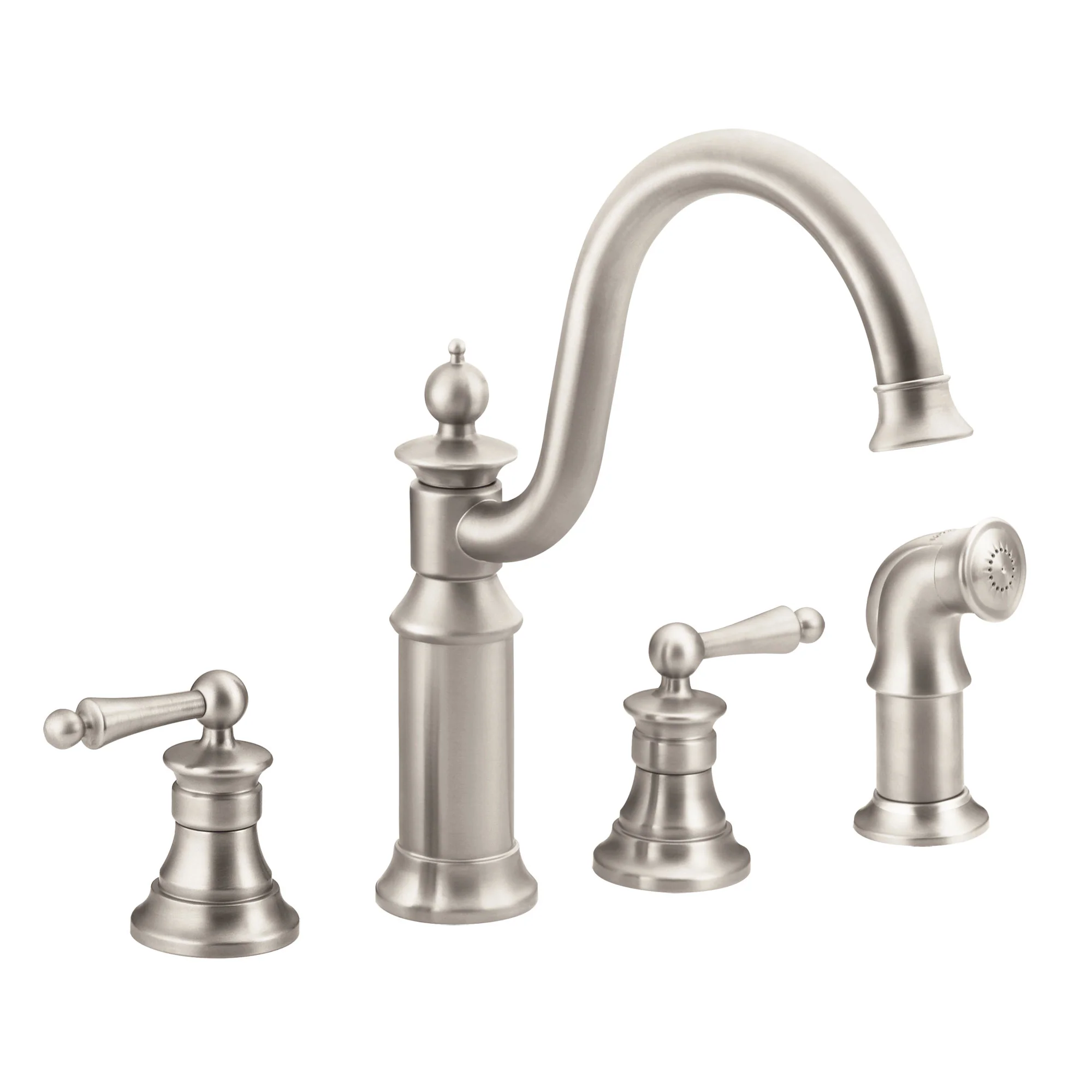 Waterhill Chrome Two-Handle High Arc Kitchen Faucet - Image 10