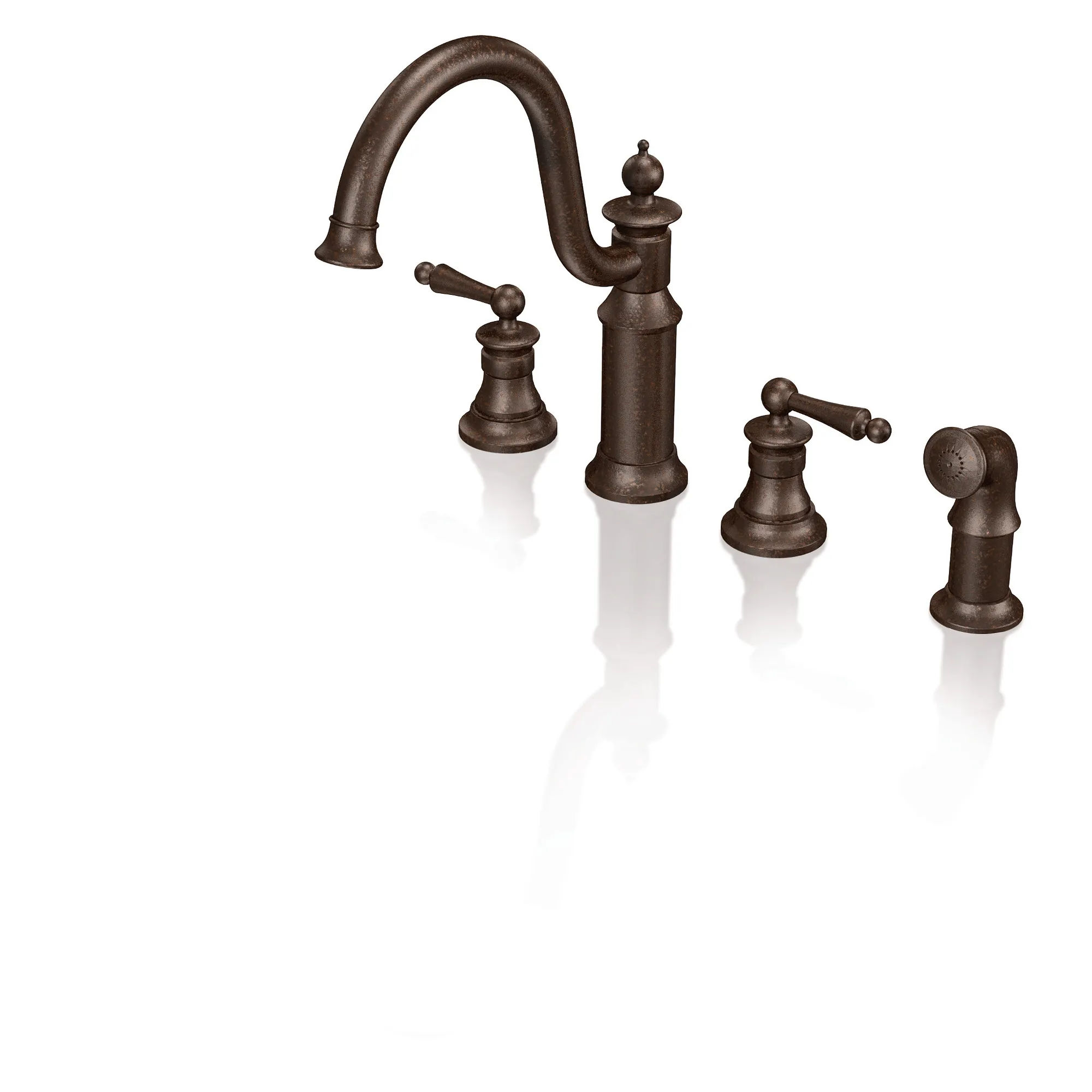 Waterhill Chrome Two-Handle High Arc Kitchen Faucet - Image 4
