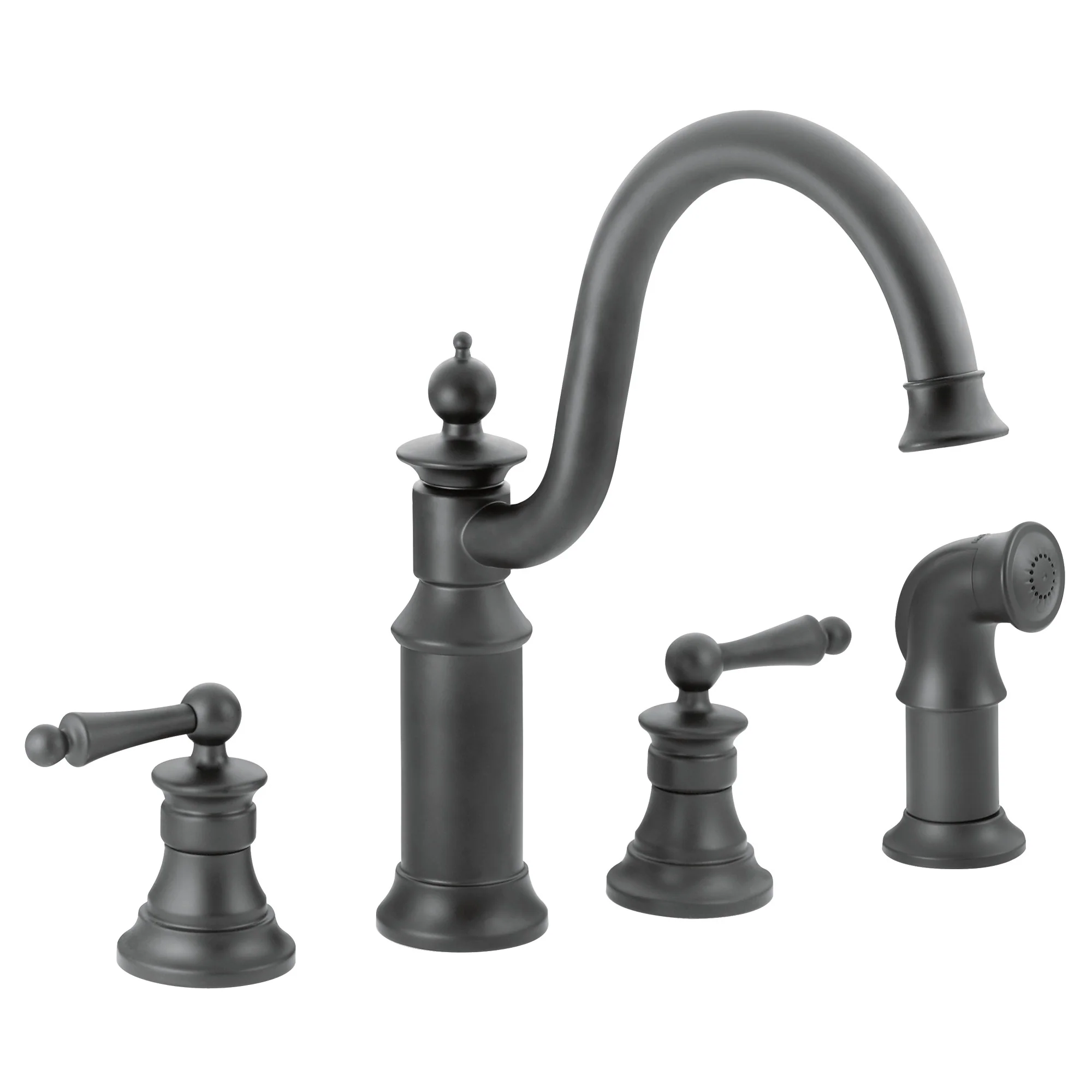 Waterhill Chrome Two-Handle High Arc Kitchen Faucet - Image 6