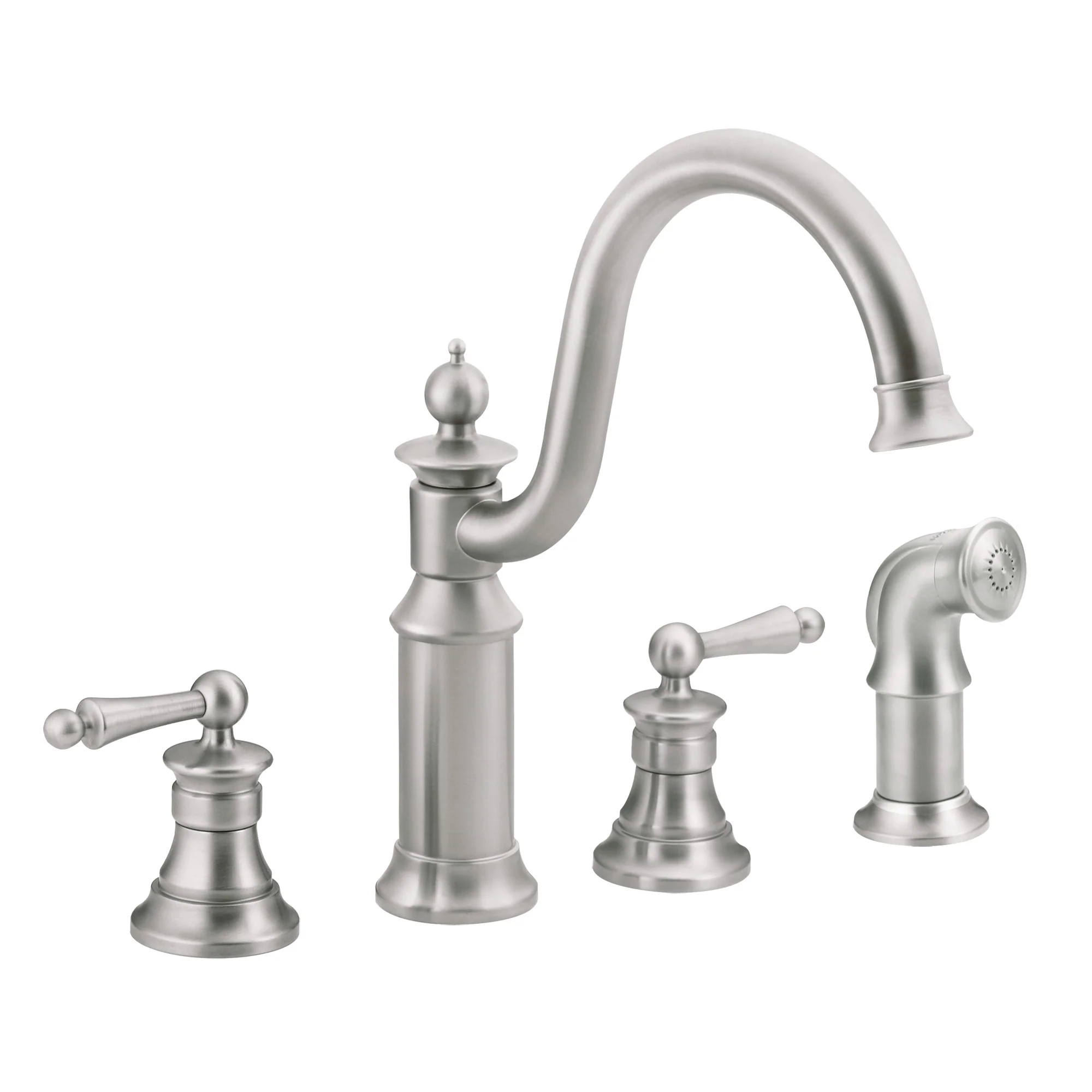 Waterhill Chrome Two-Handle High Arc Kitchen Faucet - Image 8