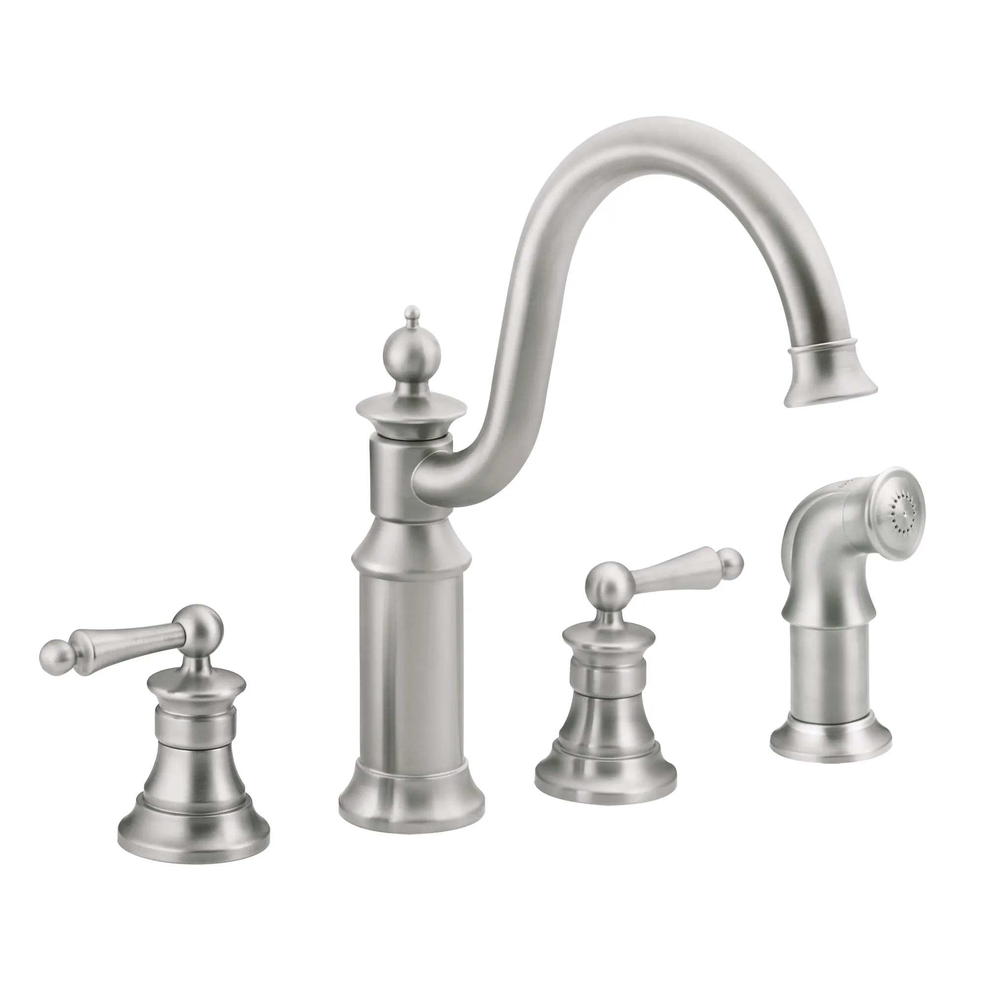 Waterhill Chrome Two-Handle High Arc Kitchen Faucet - Image 9