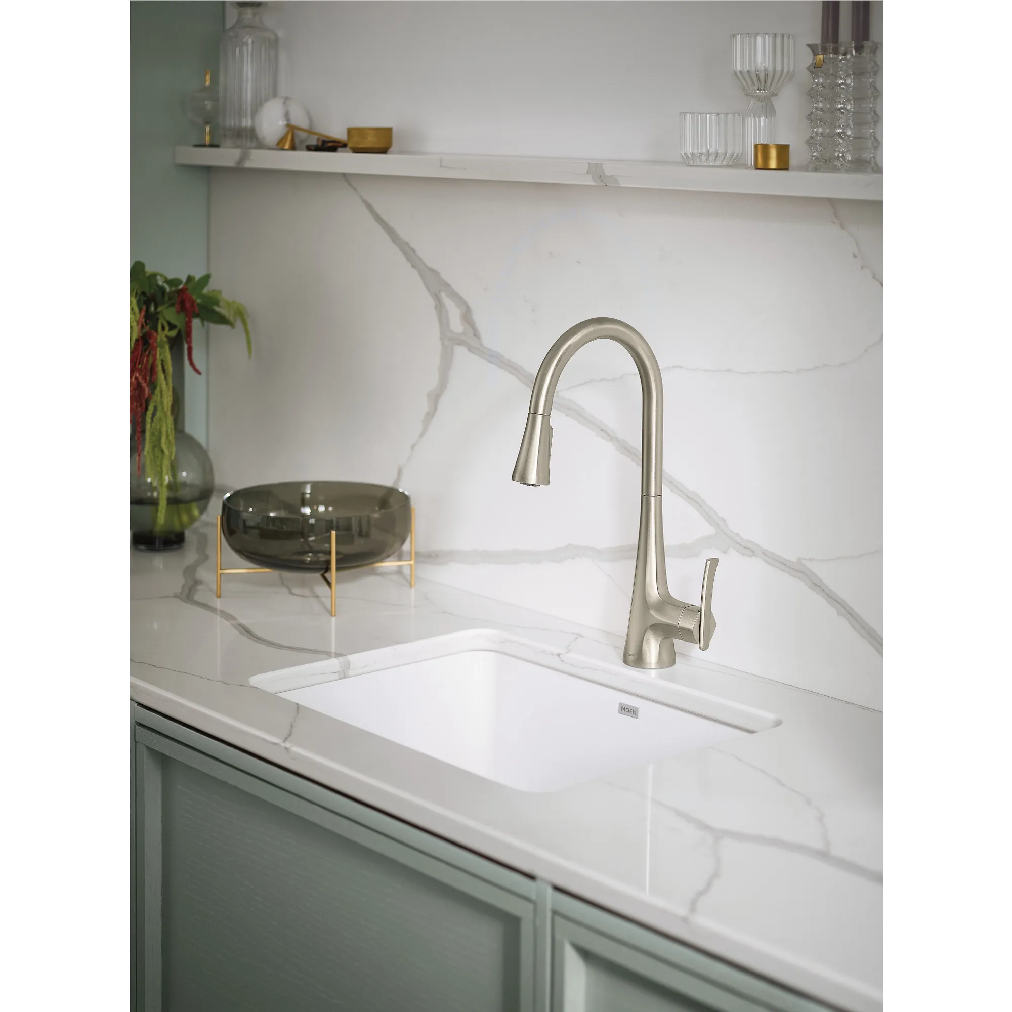 Sinema One-Handle High Arc Pulldown Kitchen Faucet - Image 17