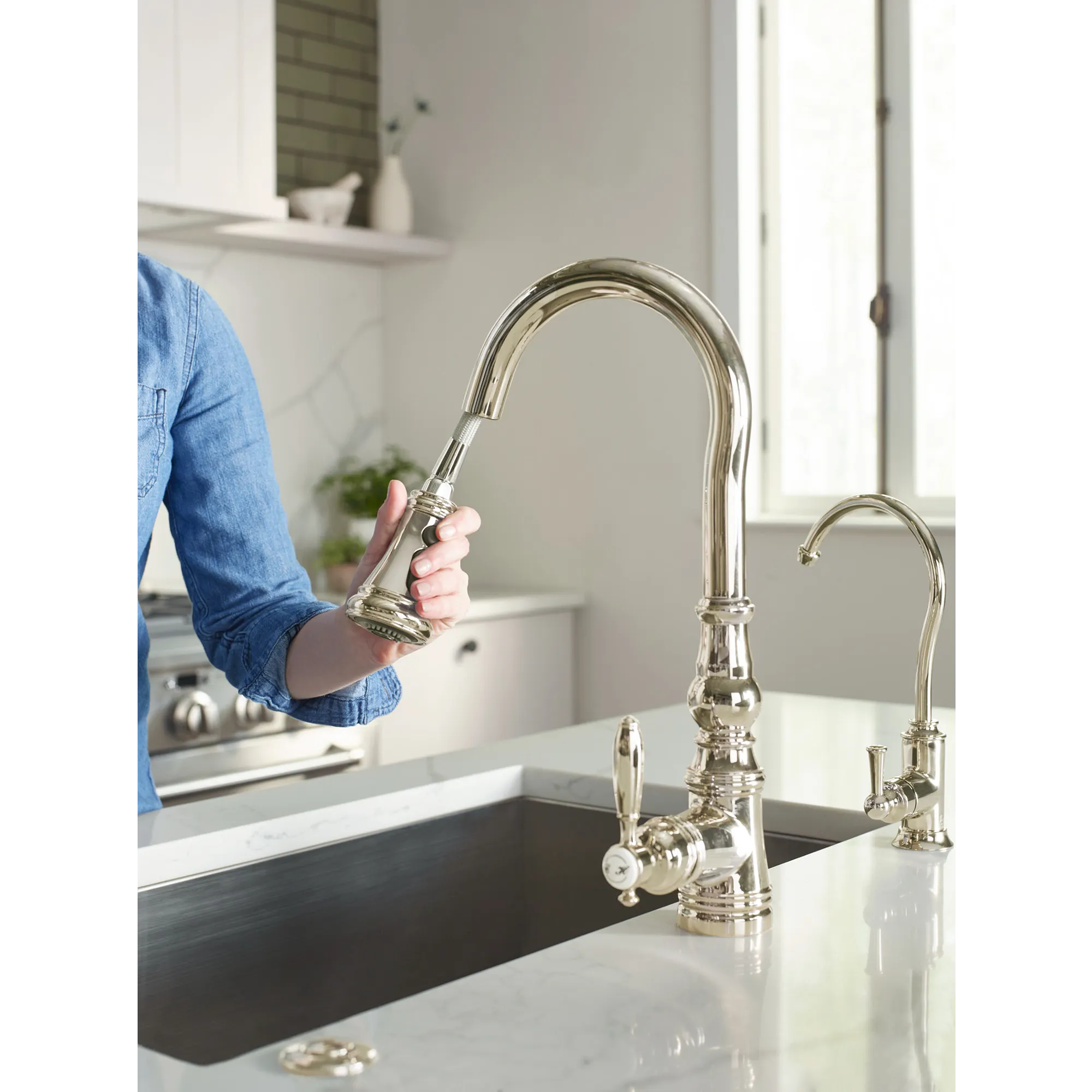 Weymouth One-Handle High Arc Pulldown Kitchen Faucet - Image 19