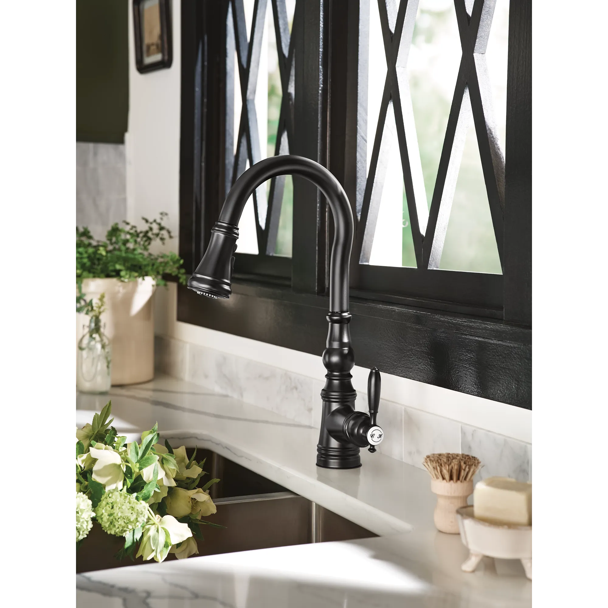 Weymouth One-Handle High Arc Pulldown Kitchen Faucet - Image 9