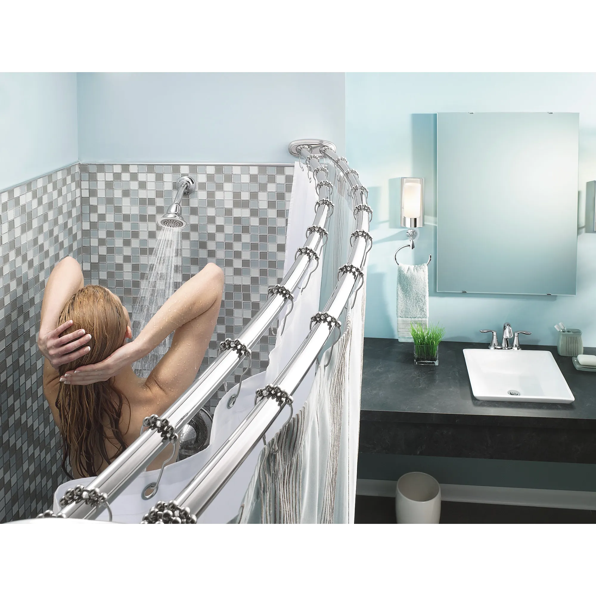 Moen Chrome Shower Curtain Rings - Image 4
