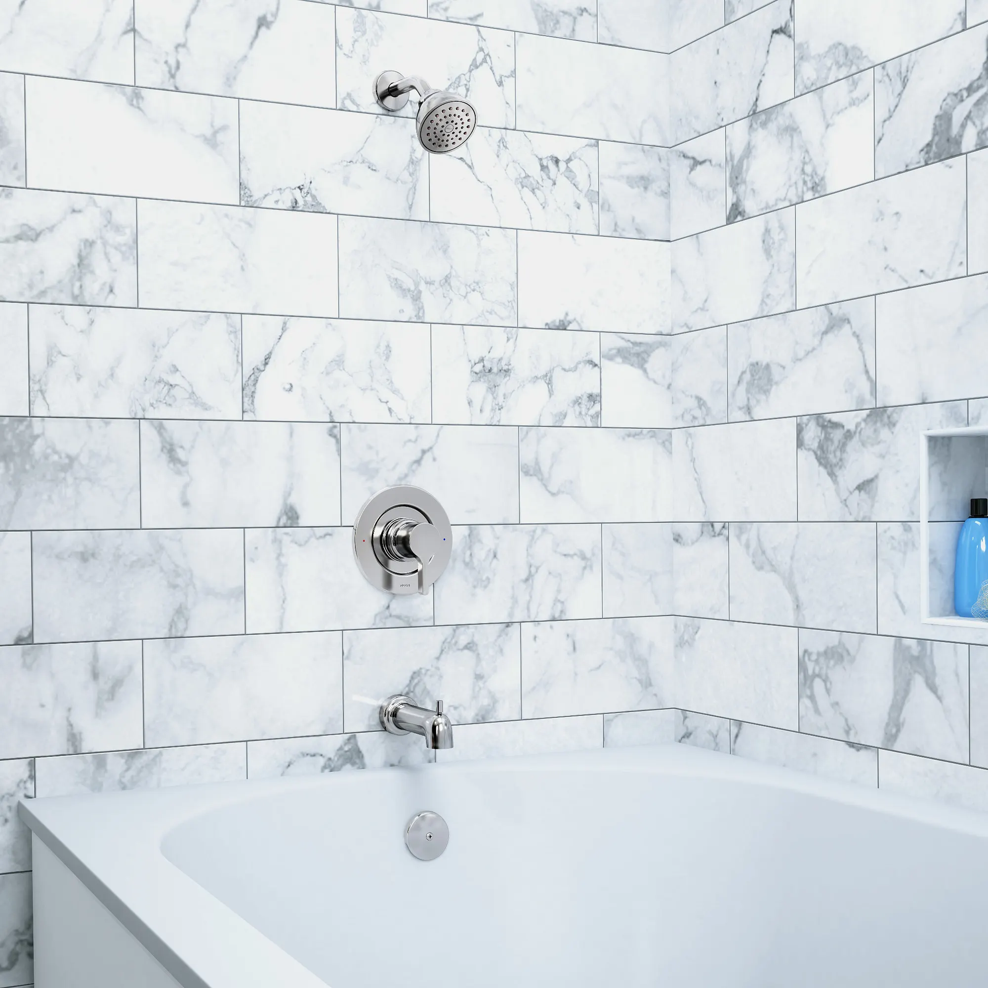 Vichy Chrome Posi-Temp(R) Eco-Performance Tub/Shower - Image 2