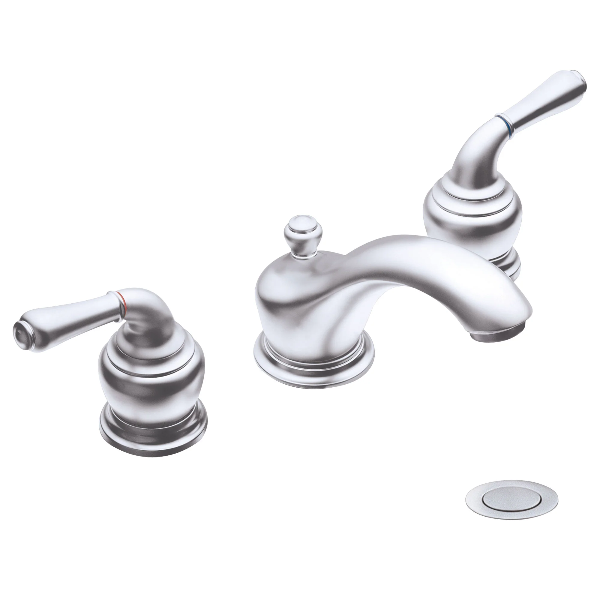 Monticello Chrome two-handle low arc bathroom faucet - Image 7