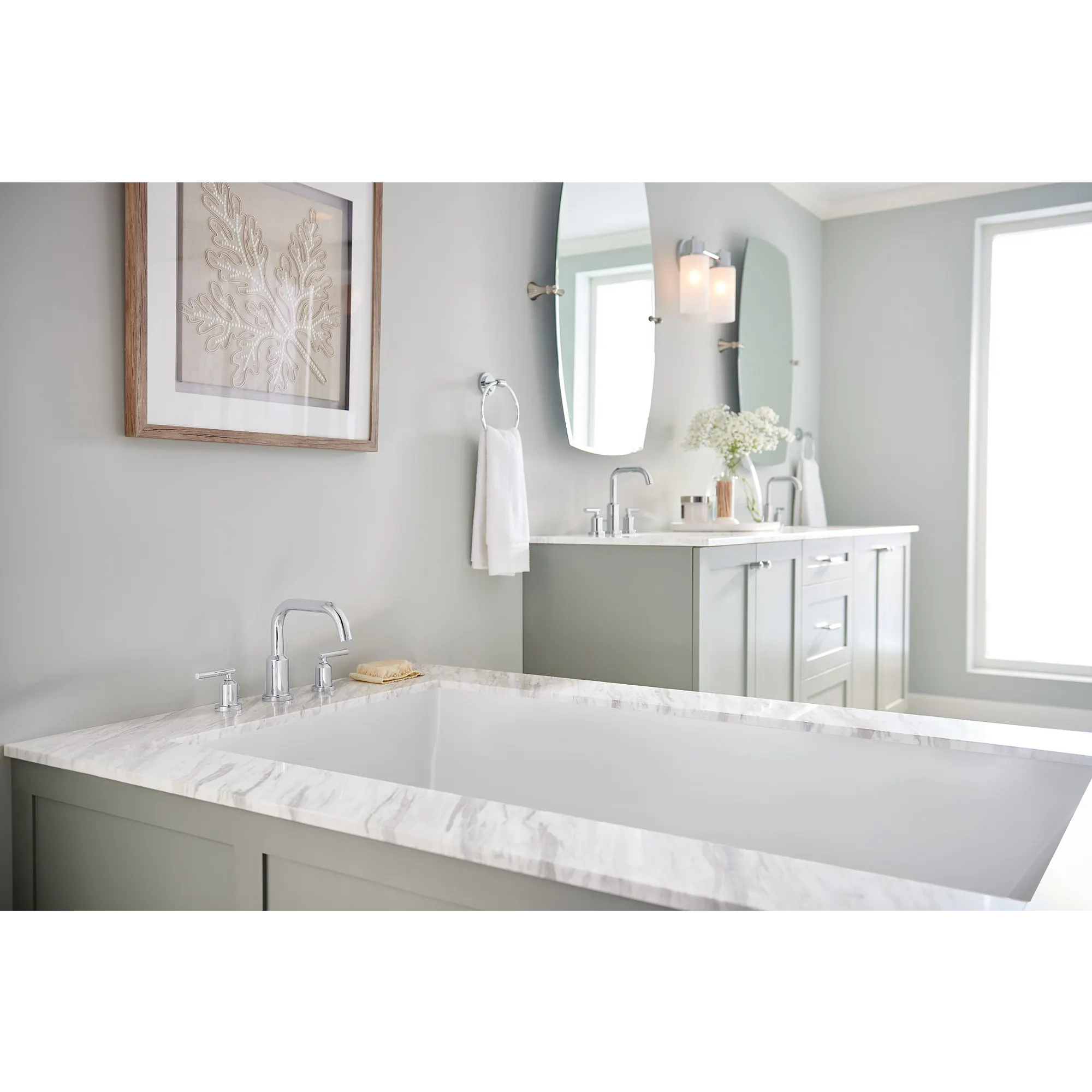 Gibson Chrome Two-Handle High Arc Bathroom Faucet - Image 8