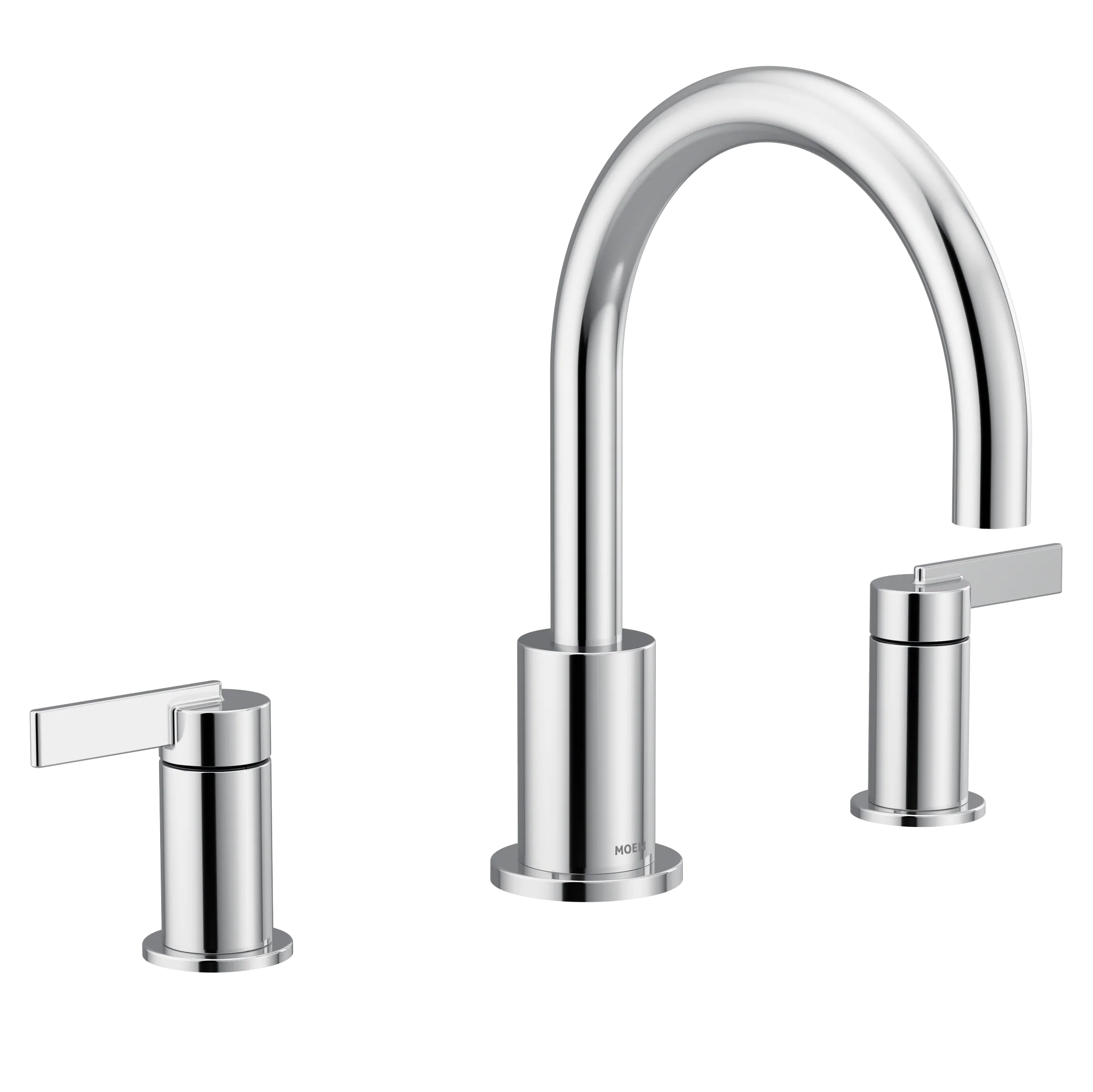 Cia Chrome two-handle non diverter roman tub faucet