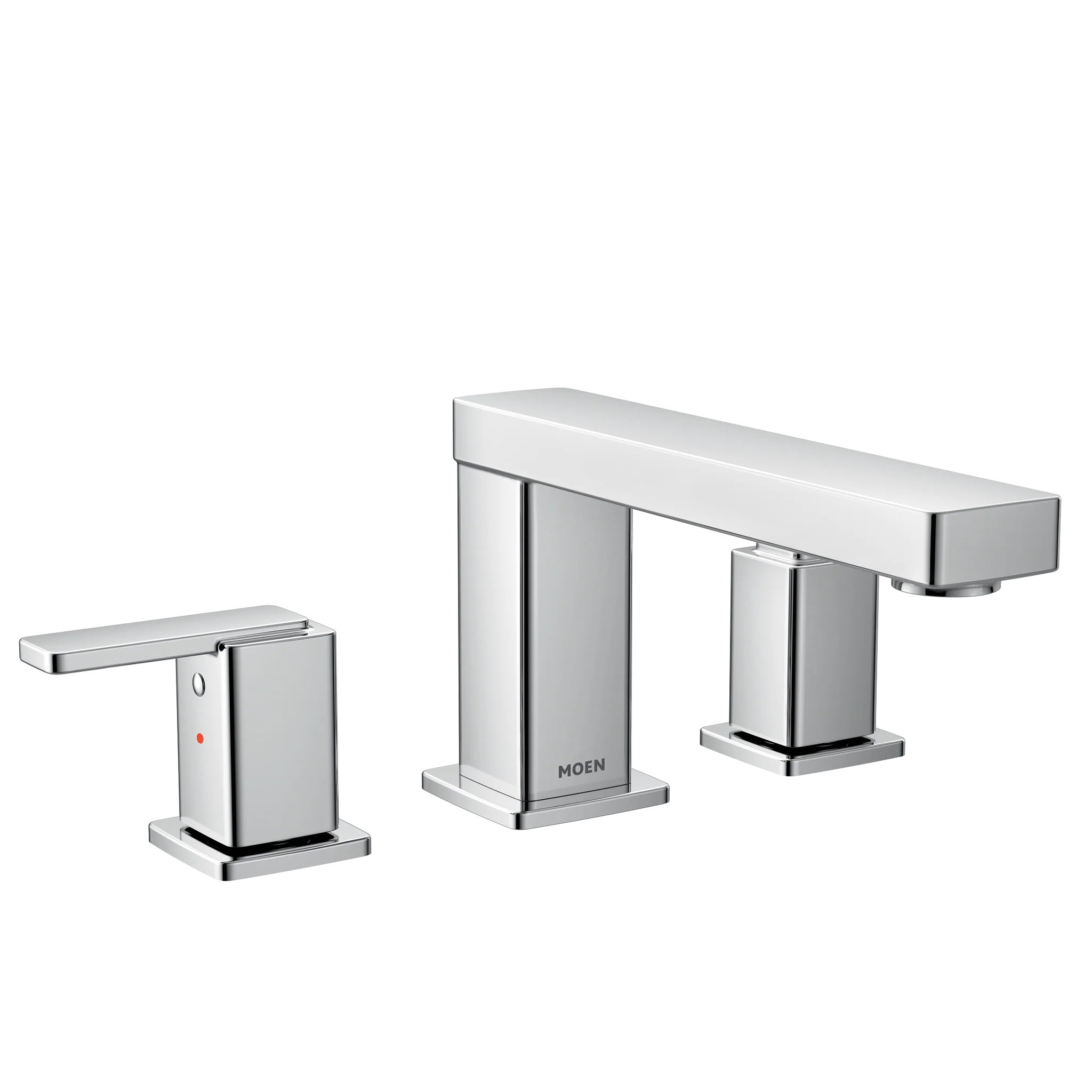 Chrome two-handle non diverter roman tub faucet